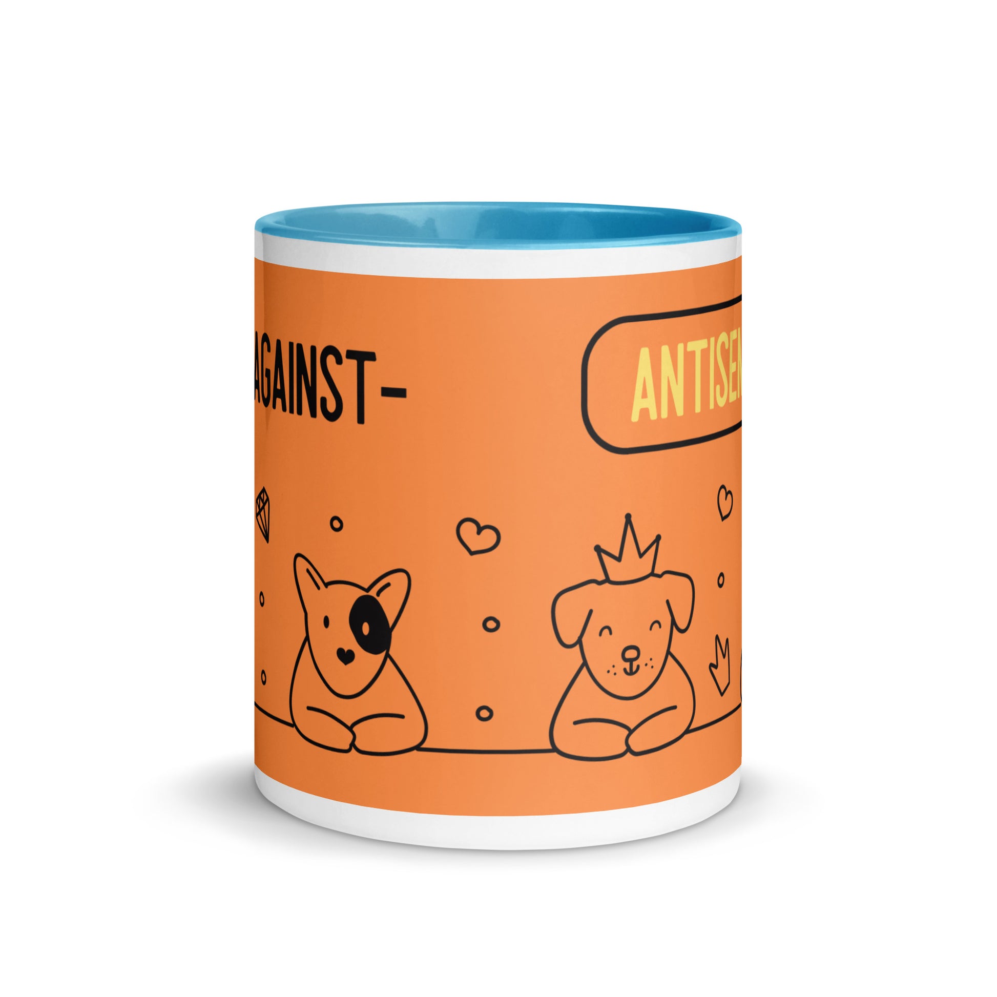 Cute Doodle Pet | Antisemitism | White Mug With Color Inside