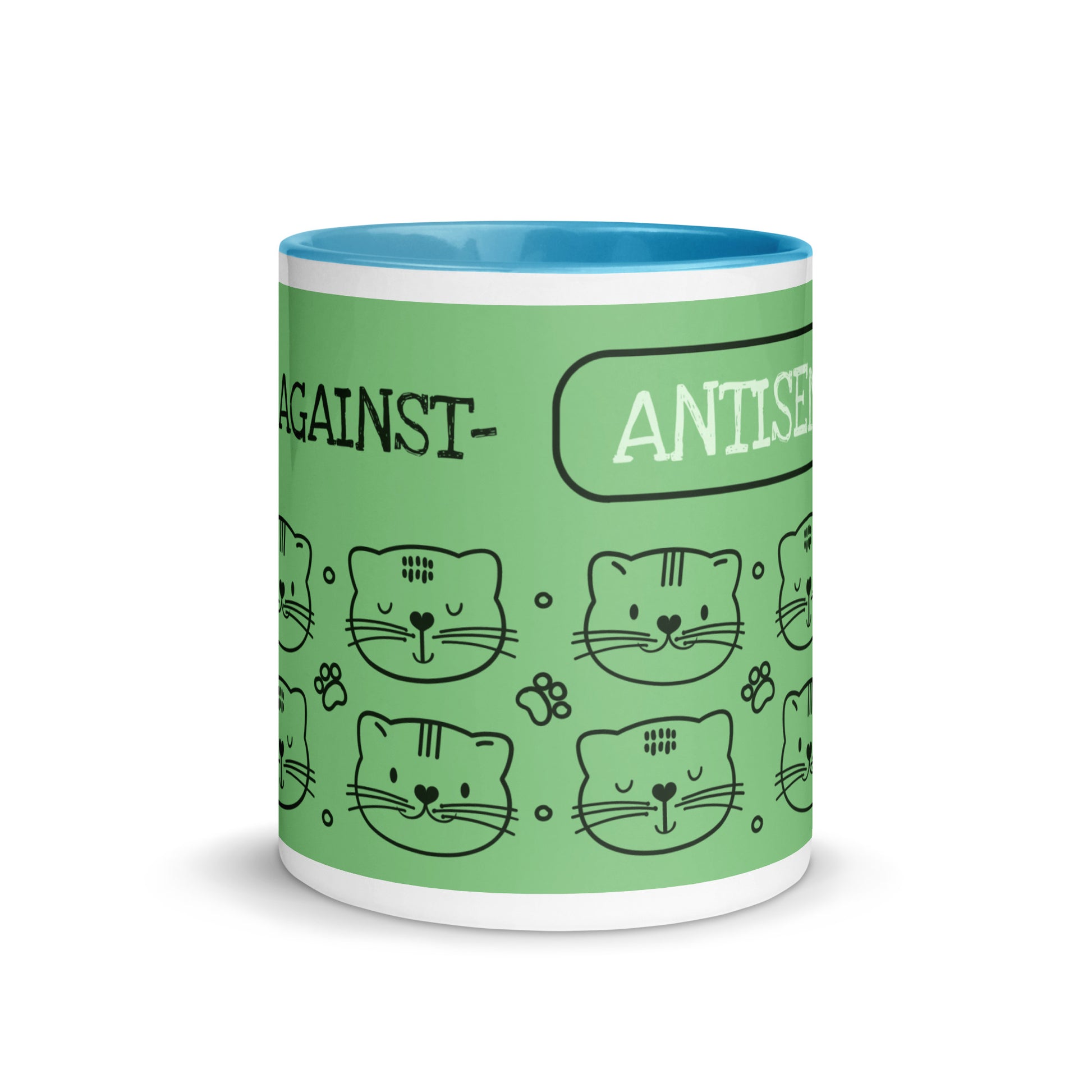 Cute Doodle Pet | Antisemitism | White Mug With Color Inside