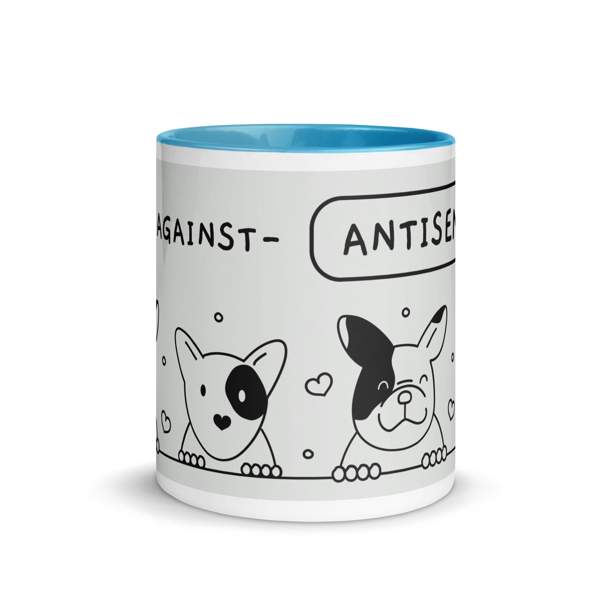 Cute Doodle Pet | Antisemitism | White Mug With Color Inside