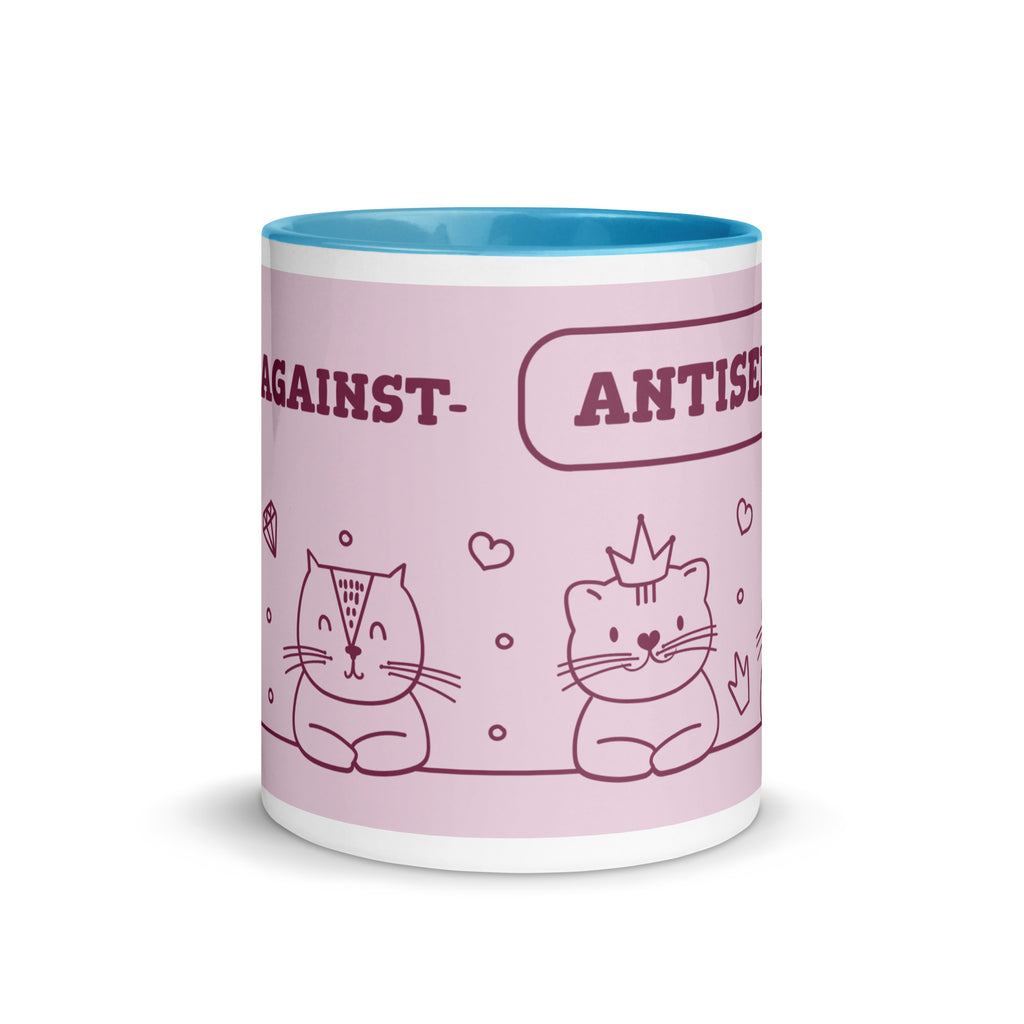 Cute Doodle Pet | Antisemitism | White Mug With Color Inside