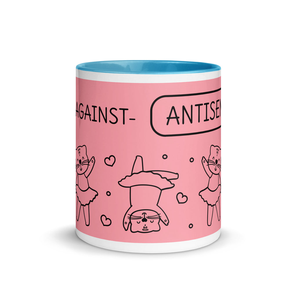 Cute Doodle Pet | Antisemitism | White Mug With Color Inside