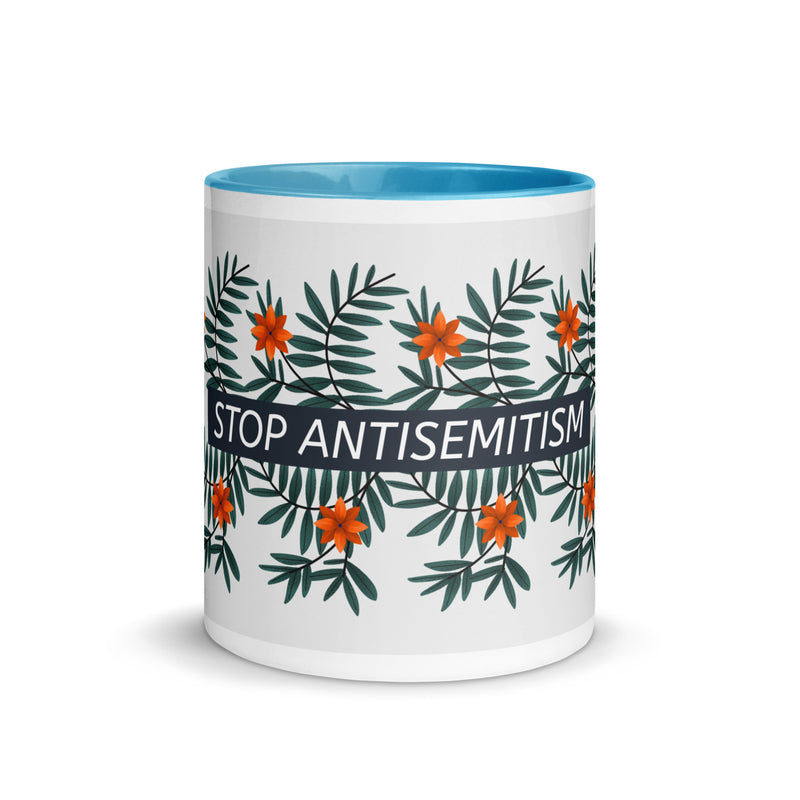 Flower Anthem | Antisemitism | White Mug With Color Inside