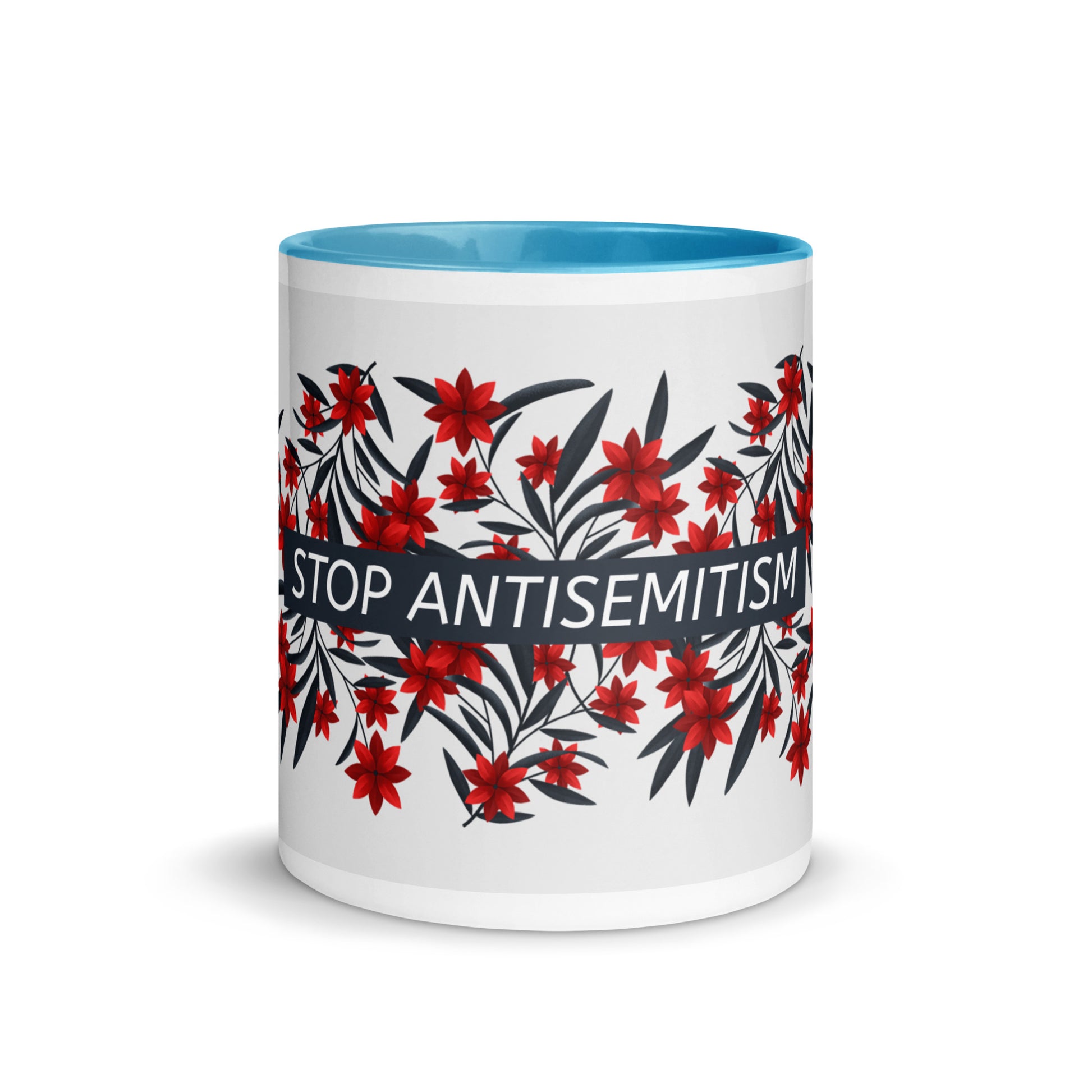 Flower Anthem | Antisemitism | White Mug With Color Inside