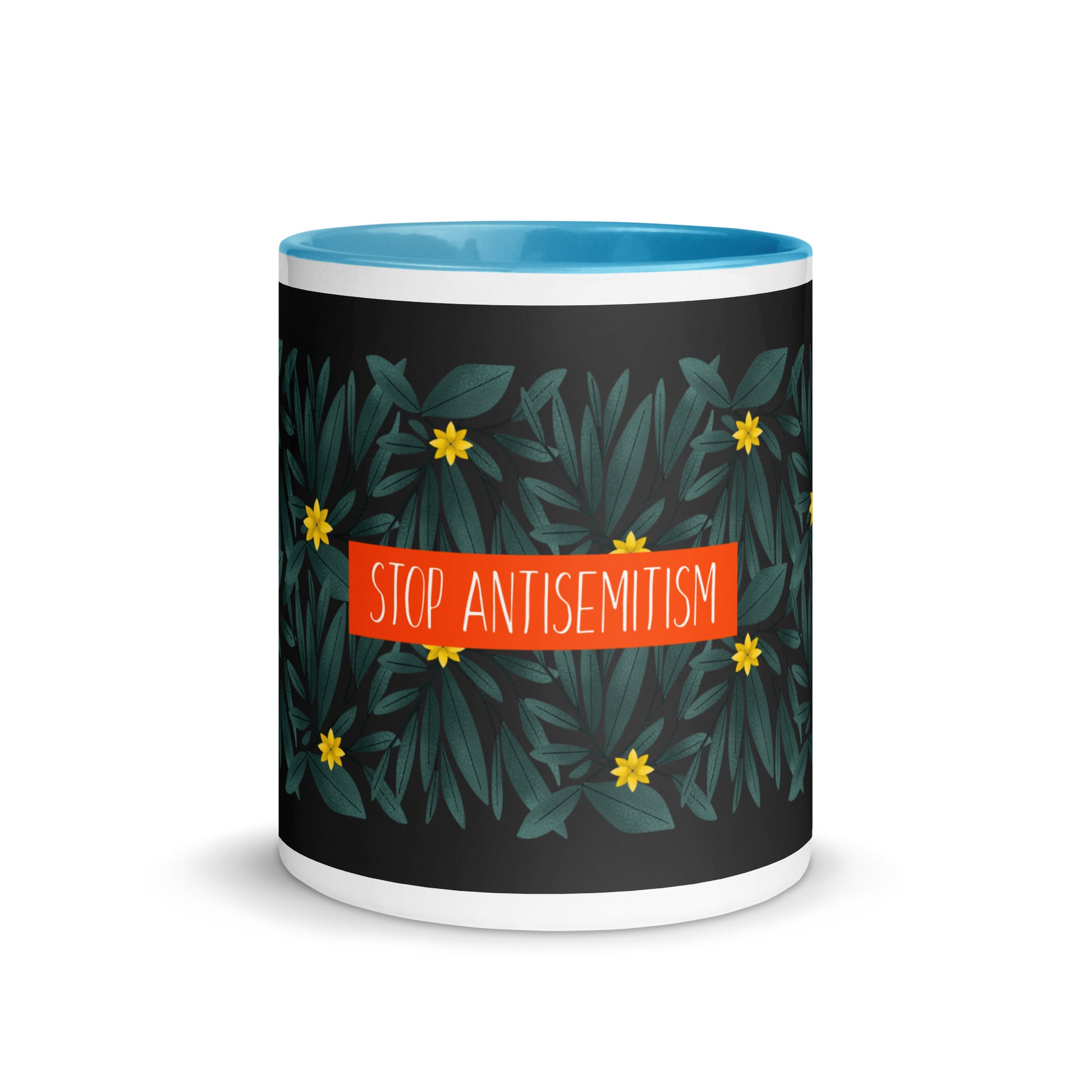 Flower Anthem | Antisemitism | White Mug With Color Inside