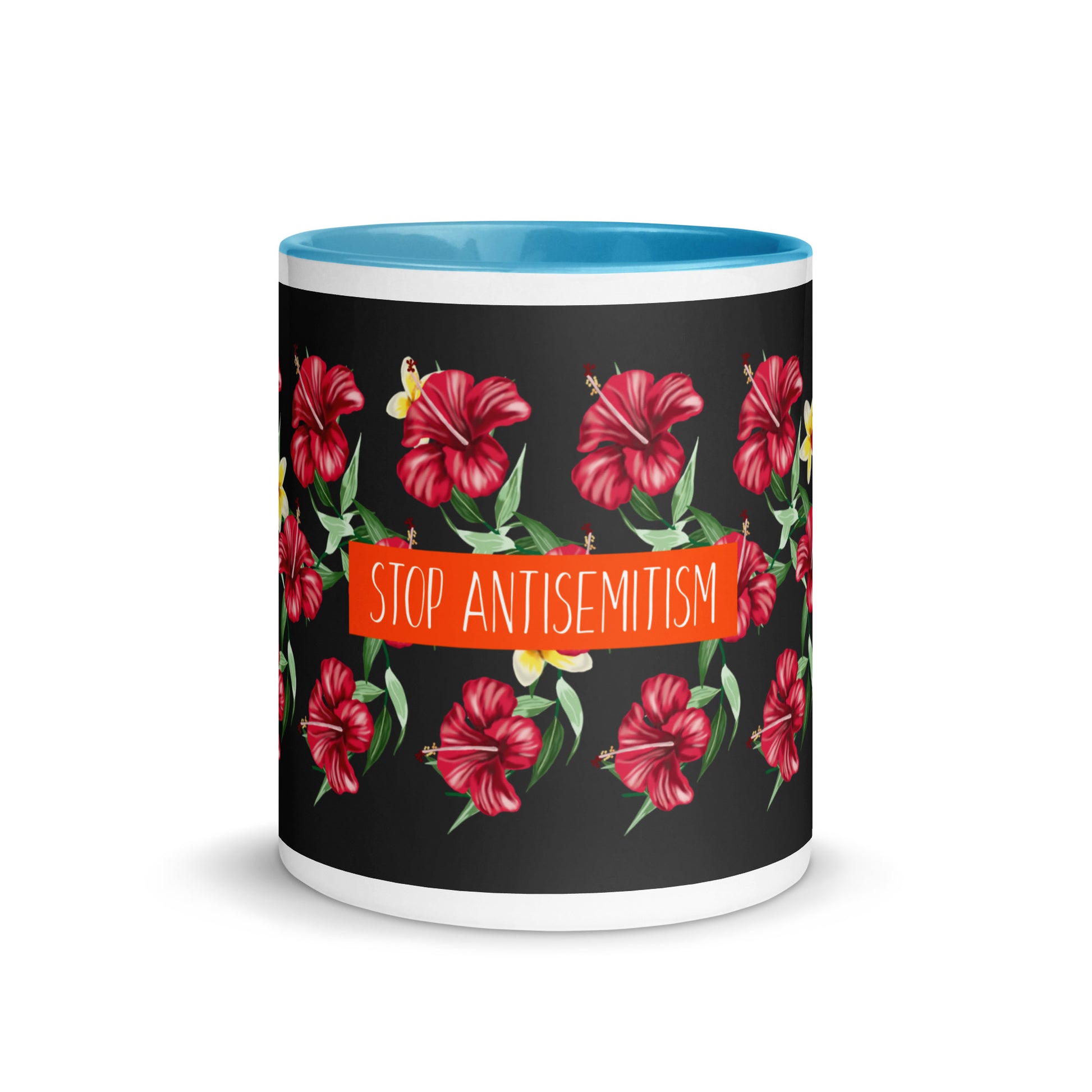 Flower Anthem | Antisemitism | White Mug With Color Inside