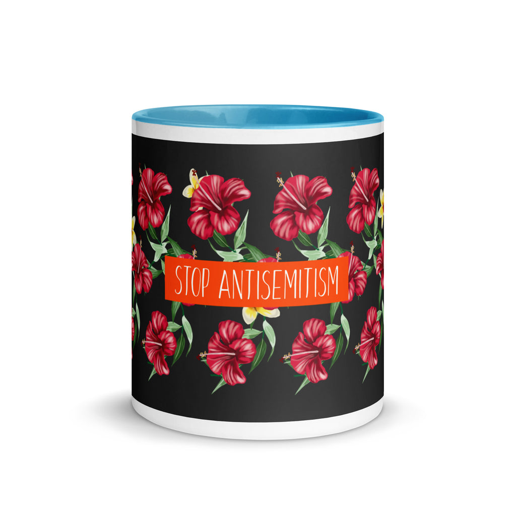 Flower Anthem | Antisemitism | White Mug With Color Inside