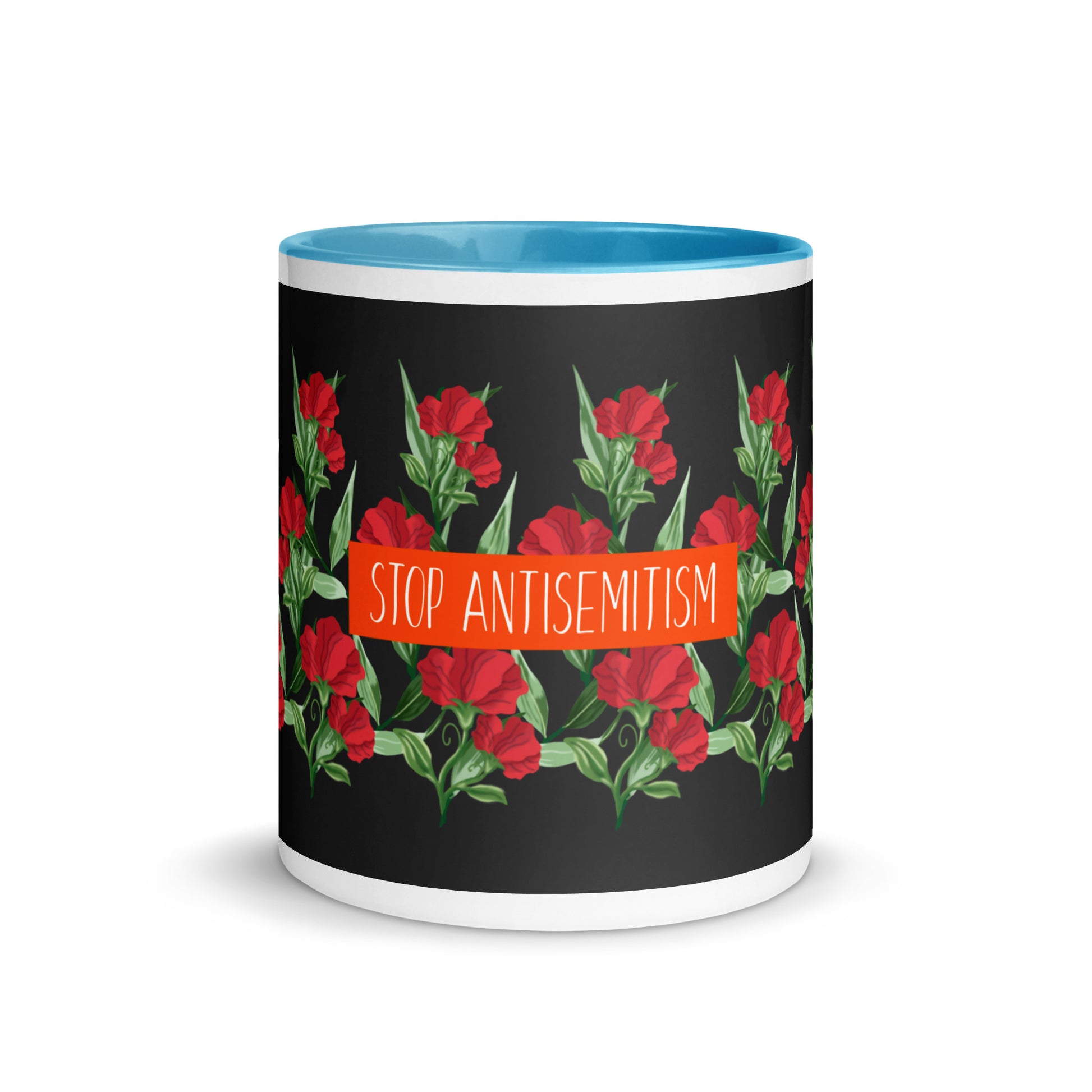 Flower Anthem | Antisemitism | White Mug With Color Inside