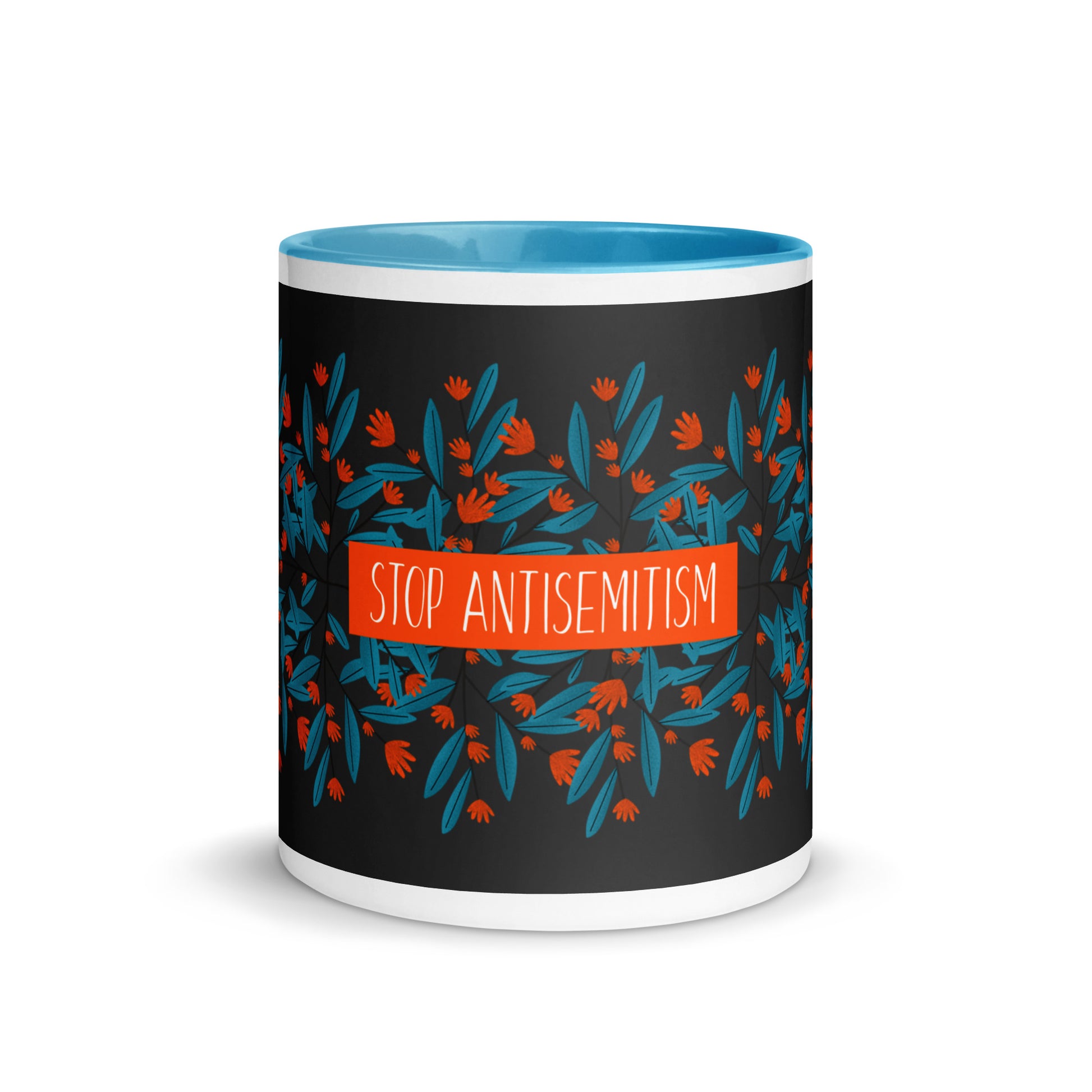 Flower Anthem | Antisemitism | White Mug With Color Inside
