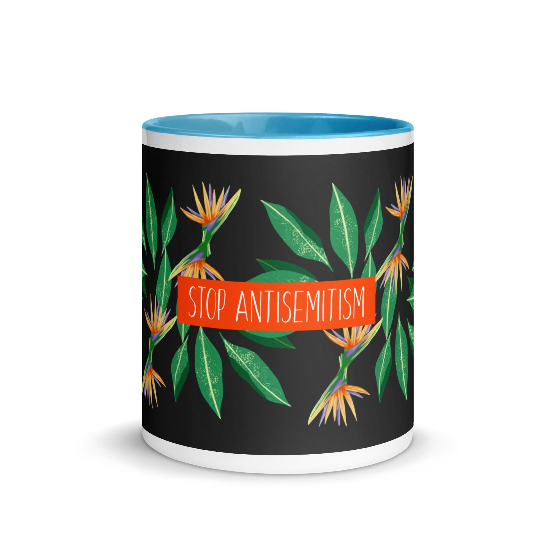 Flower Anthem | Antisemitism | White Mug With Color Inside