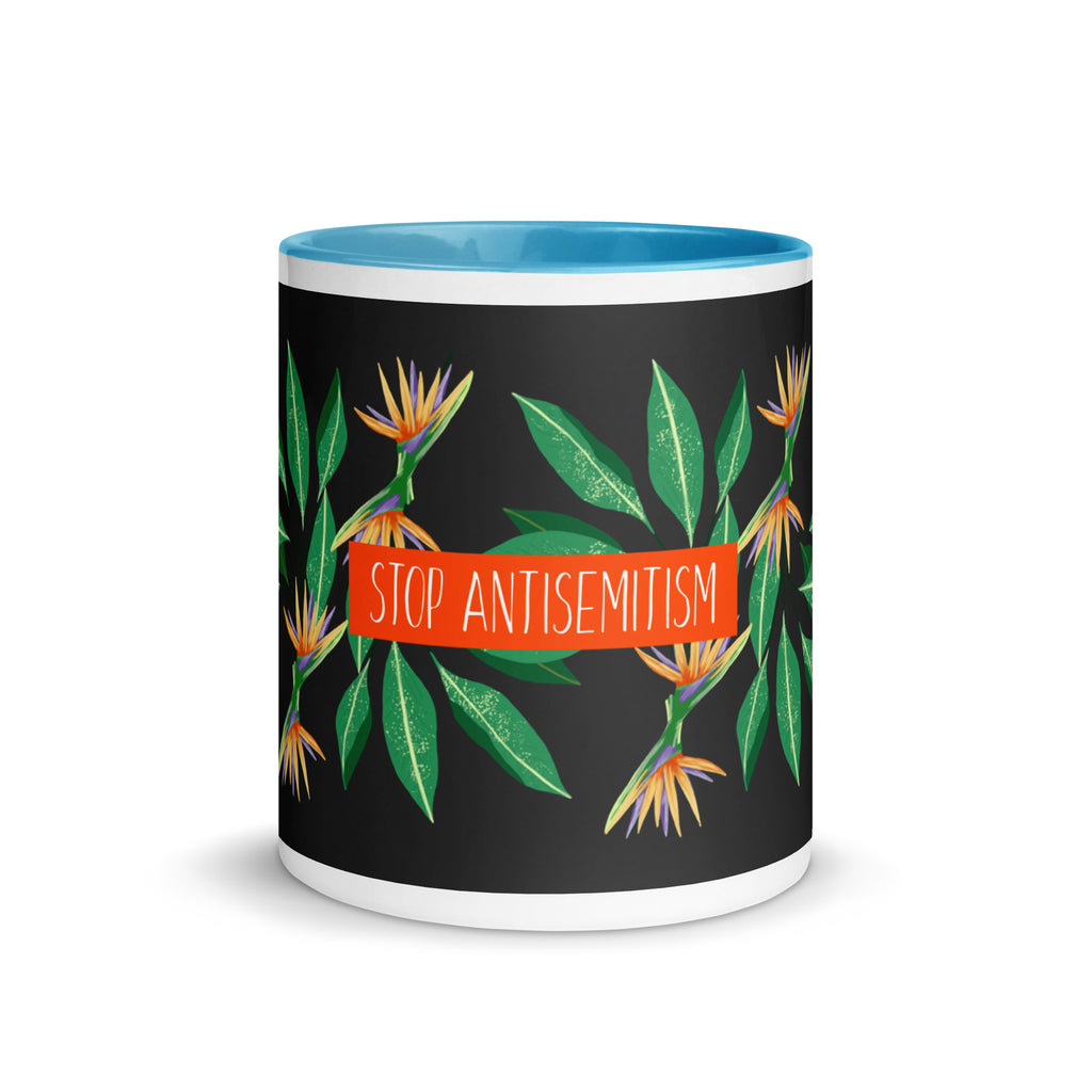 Flower Anthem | Antisemitism | White Mug With Color Inside