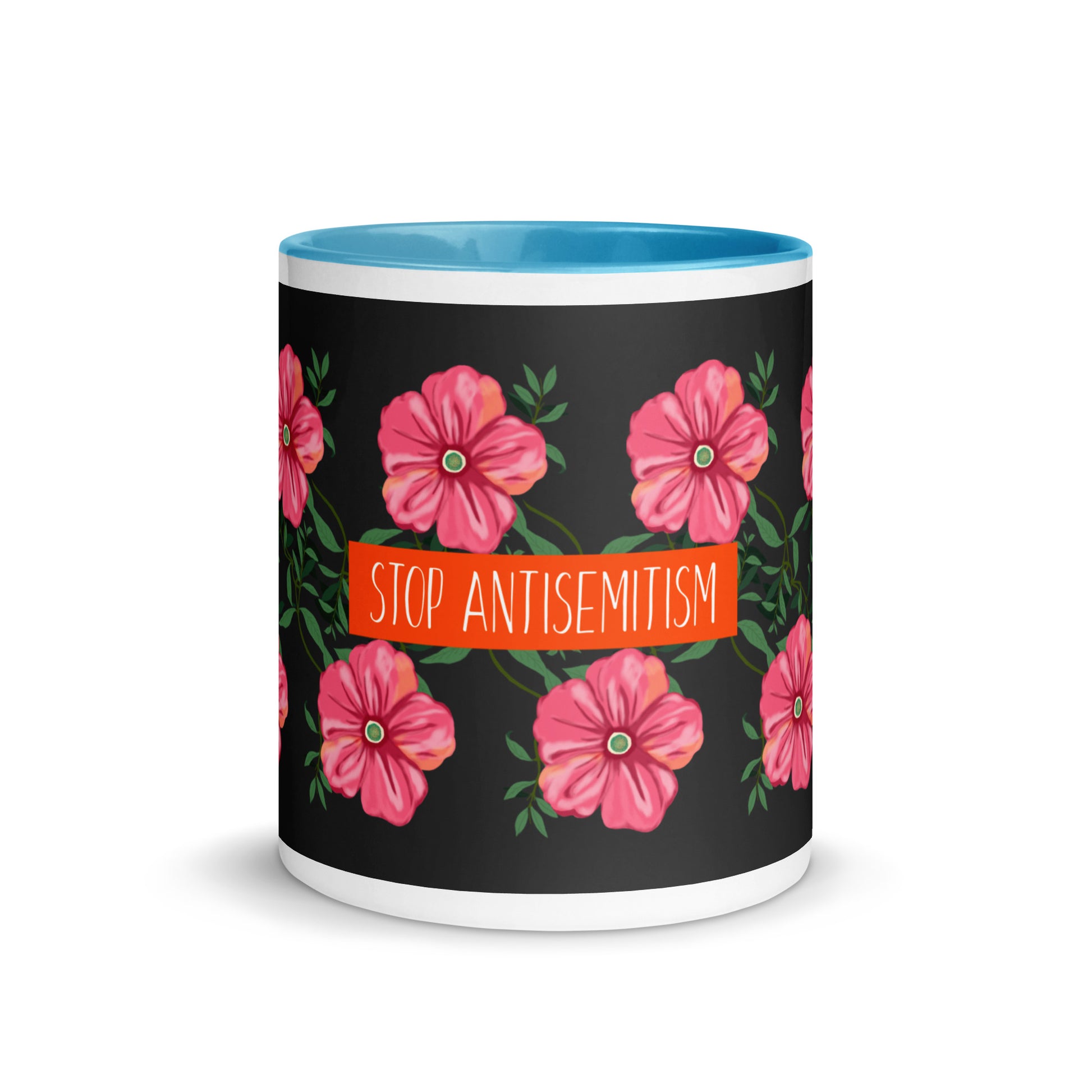 Flower Anthem | Antisemitism | White Mug With Color Inside
