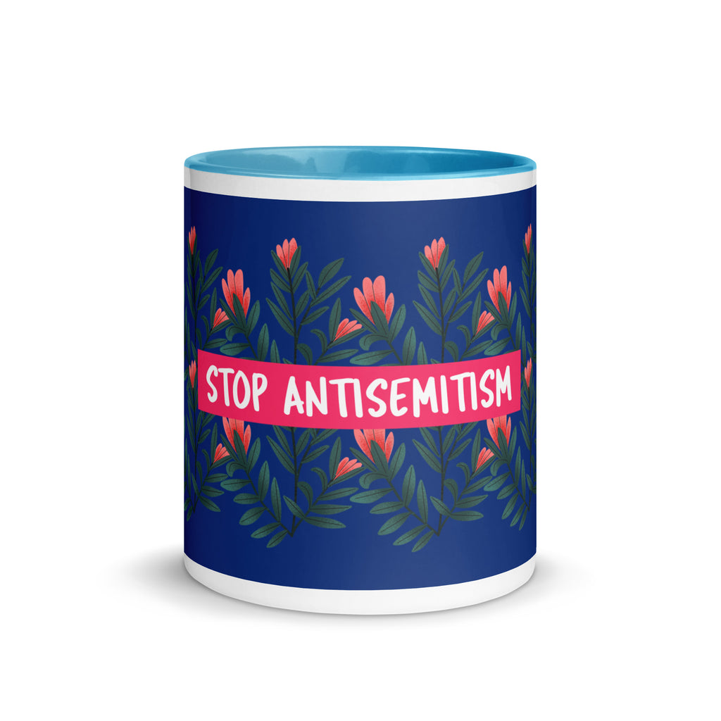 Flower Anthem | Antisemitism | White Mug With Color Inside