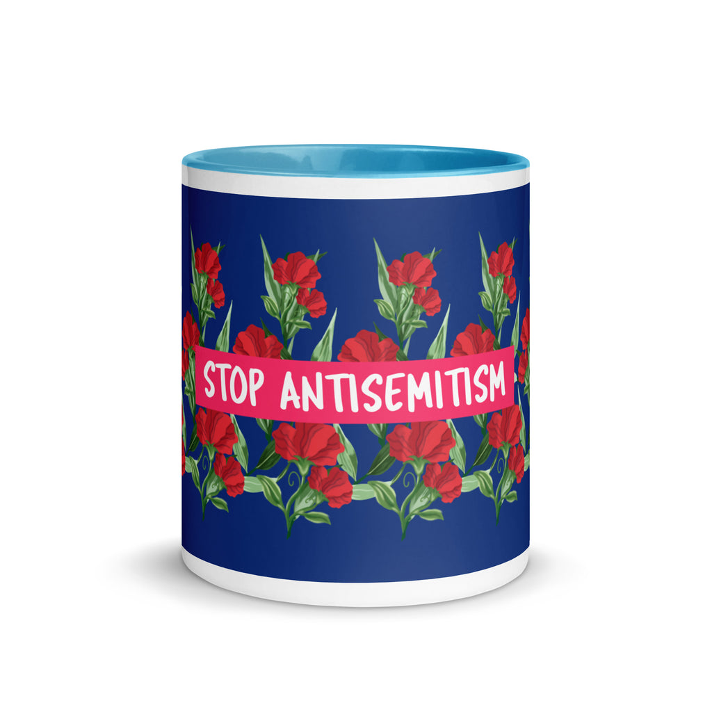 Flower Anthem | Antisemitism | White Mug With Color Inside