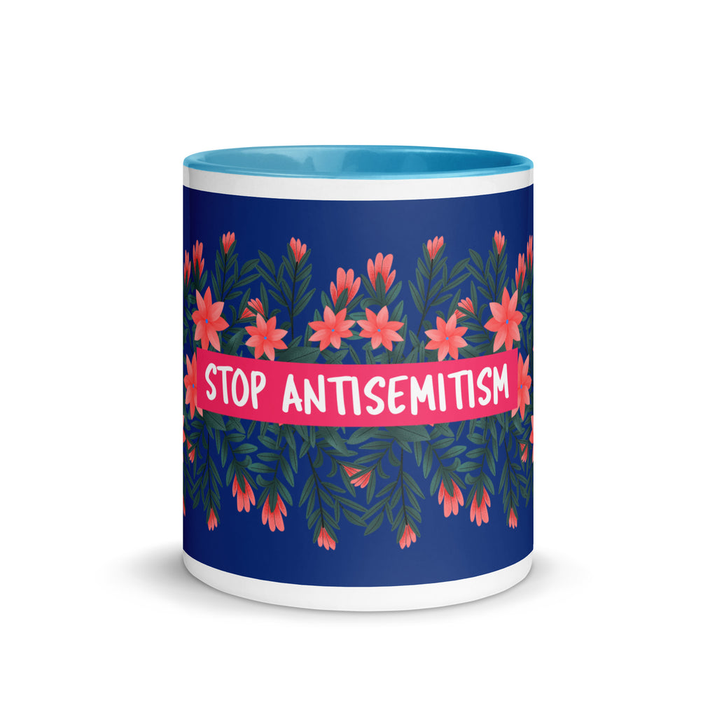 Flower Anthem | Antisemitism | White Mug With Color Inside