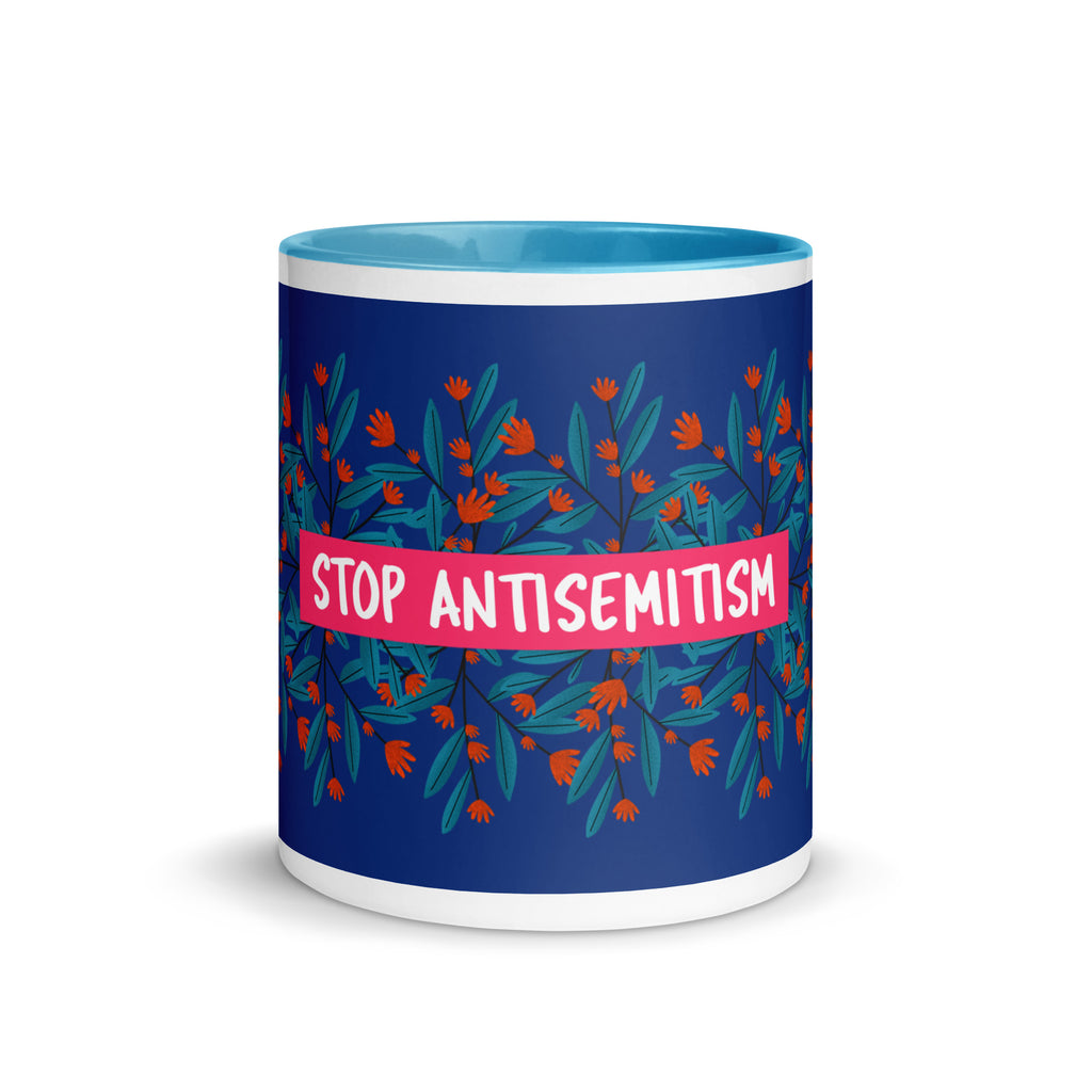 Flower Anthem | Antisemitism | White Mug With Color Inside