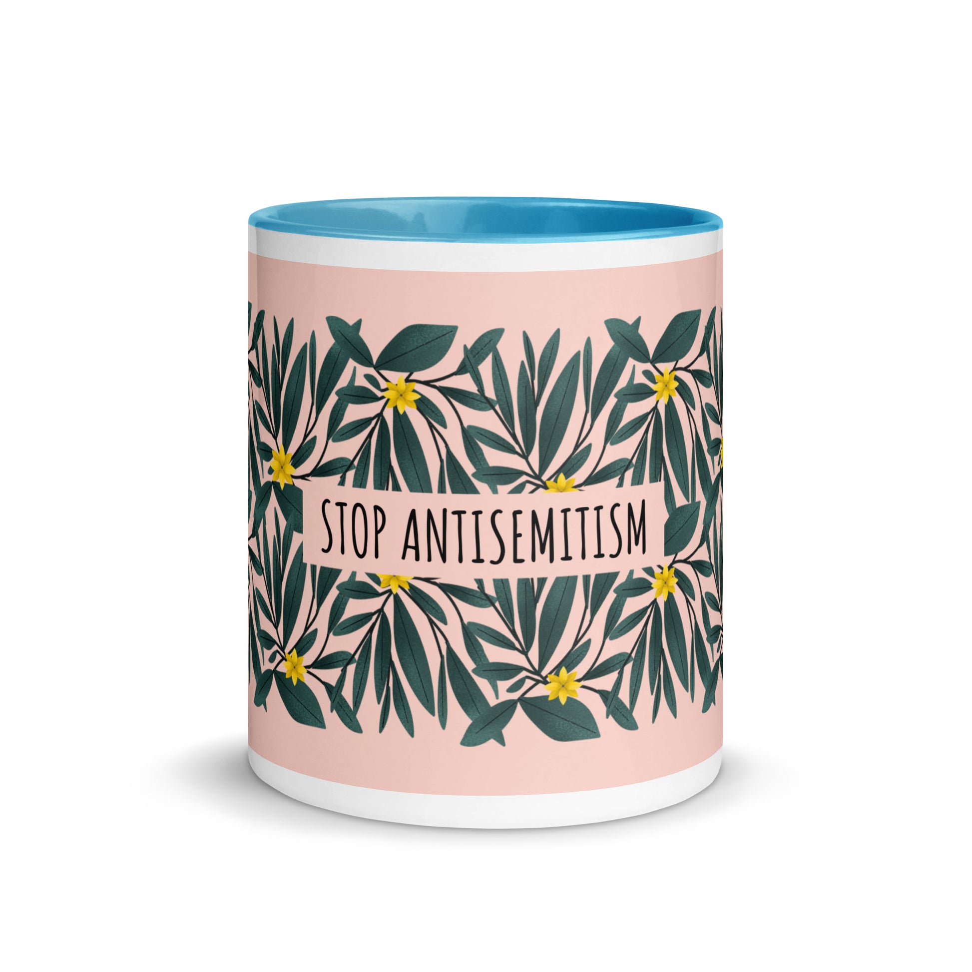 Flower Anthem | Antisemitism | White Mug With Color Inside