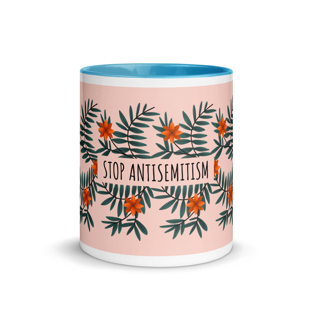 Flower Anthem | Antisemitism | White Mug With Color Inside