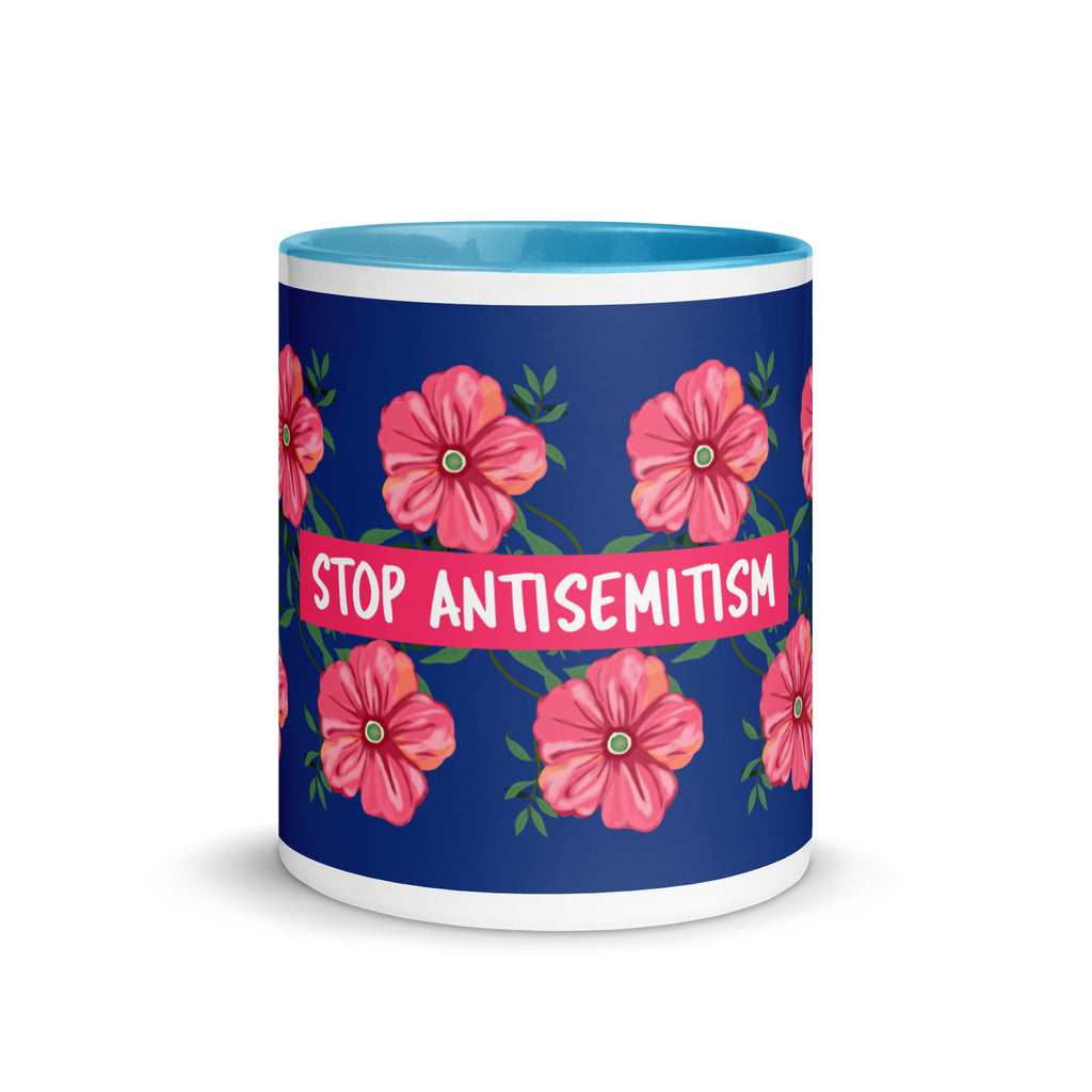 Flower Anthem | Antisemitism | White Mug With Color Inside