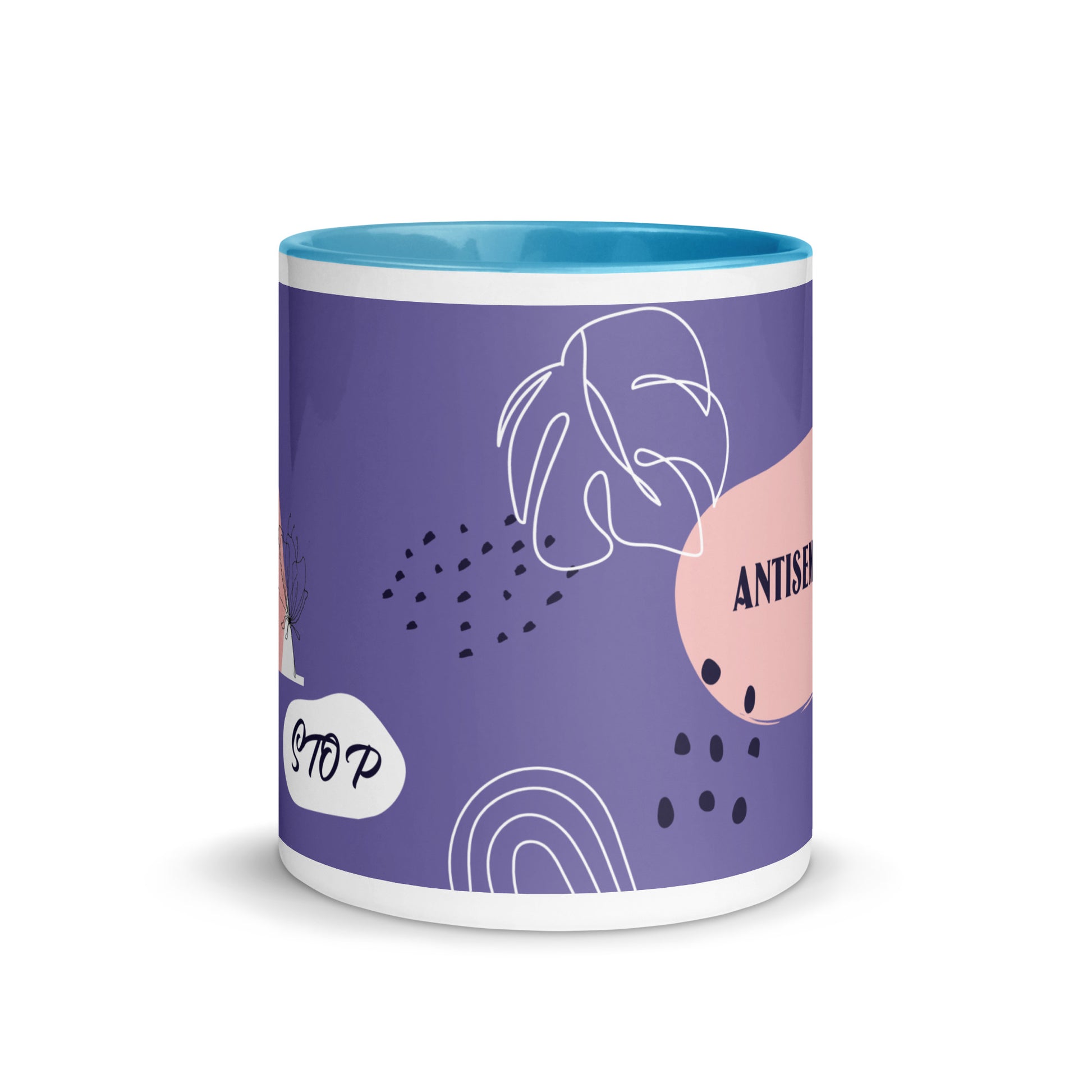 Minimal Shine | Antisemitism | White Mug With Color Inside