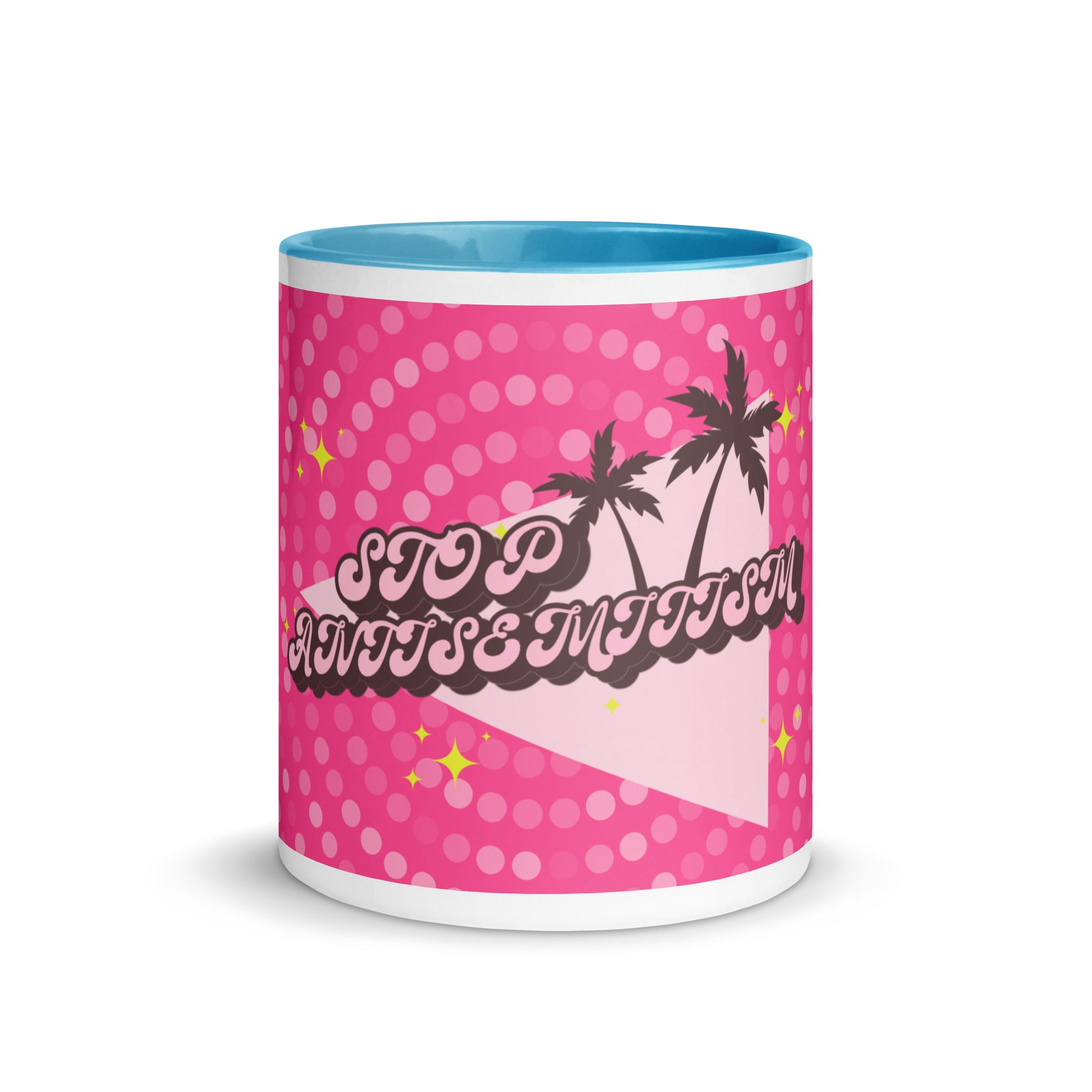 Pink Destiny | Antisemitism | White Mug With Color Inside