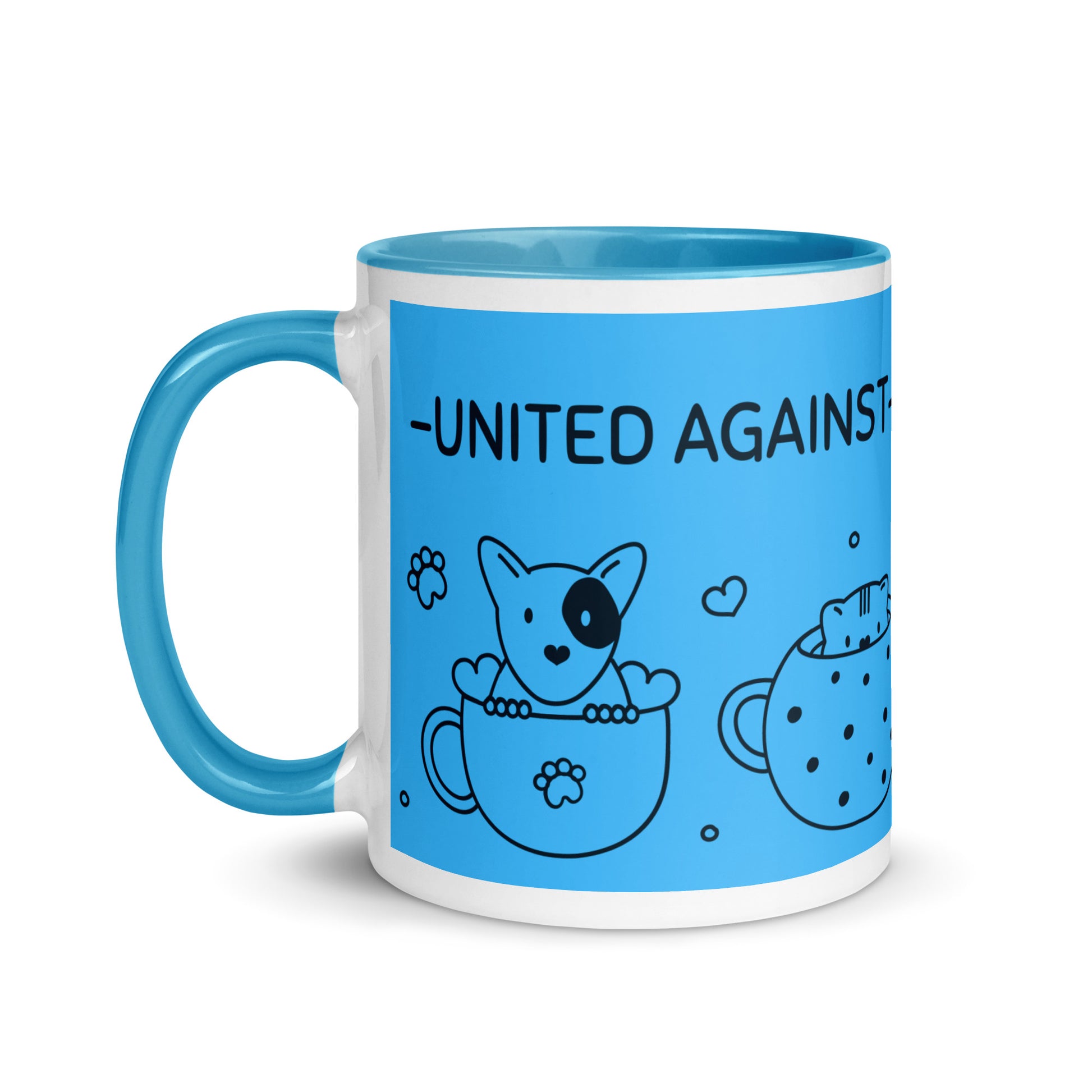 Cute Doodle Pet | Antisemitism | White Mug With Color Inside