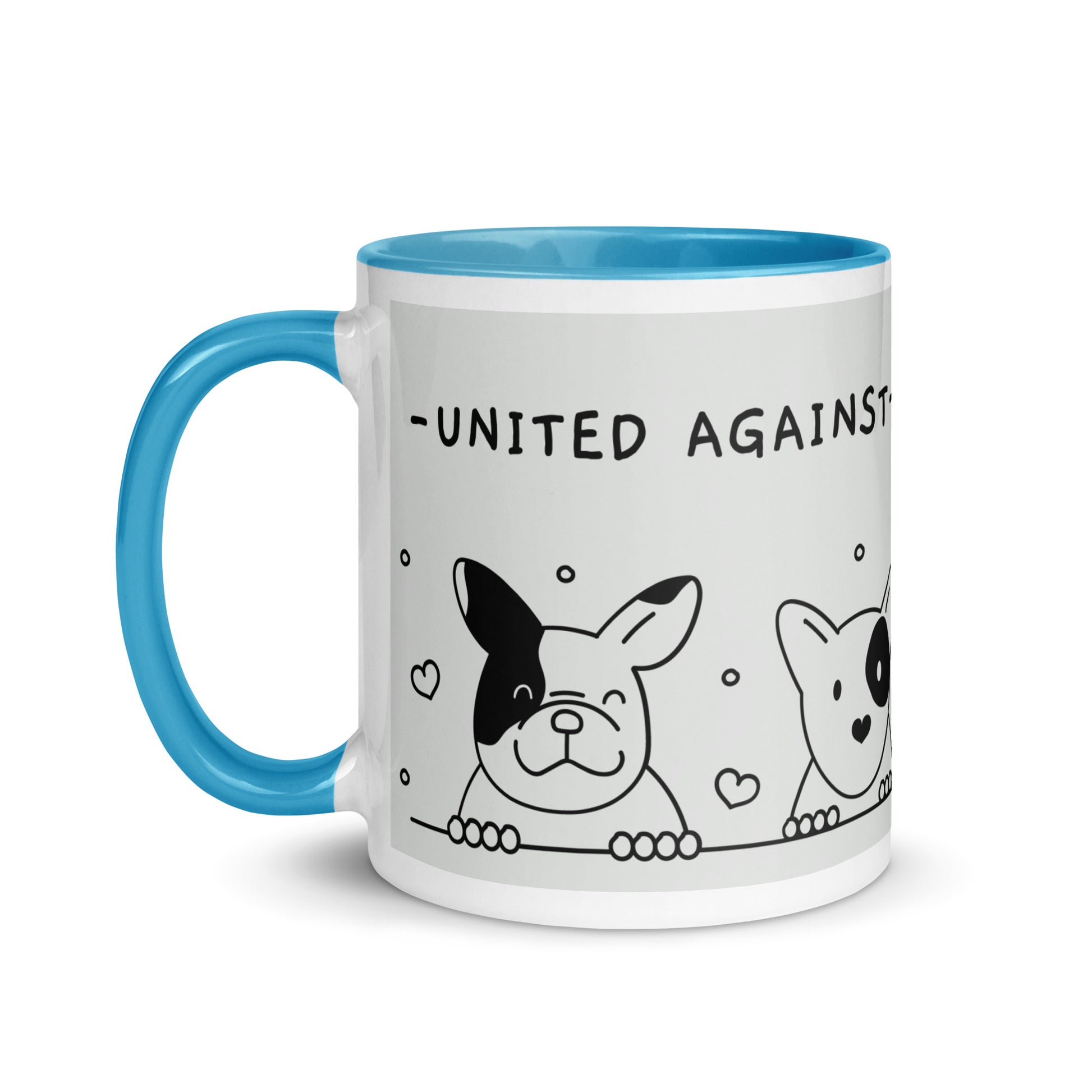 Cute Doodle Pet | Antisemitism | White Mug With Color Inside
