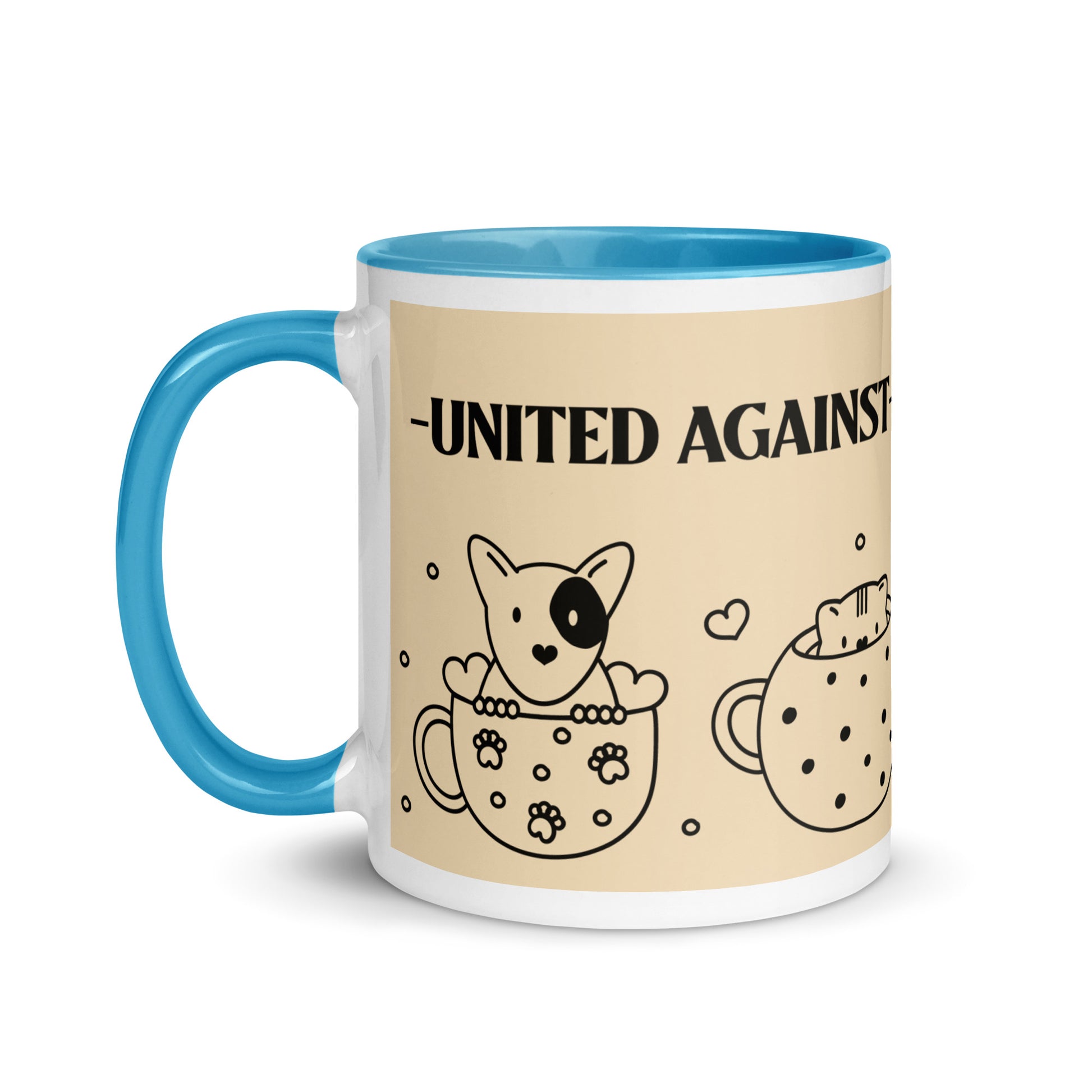 Cute Doodle Pet | Antisemitism | White Mug With Color Inside