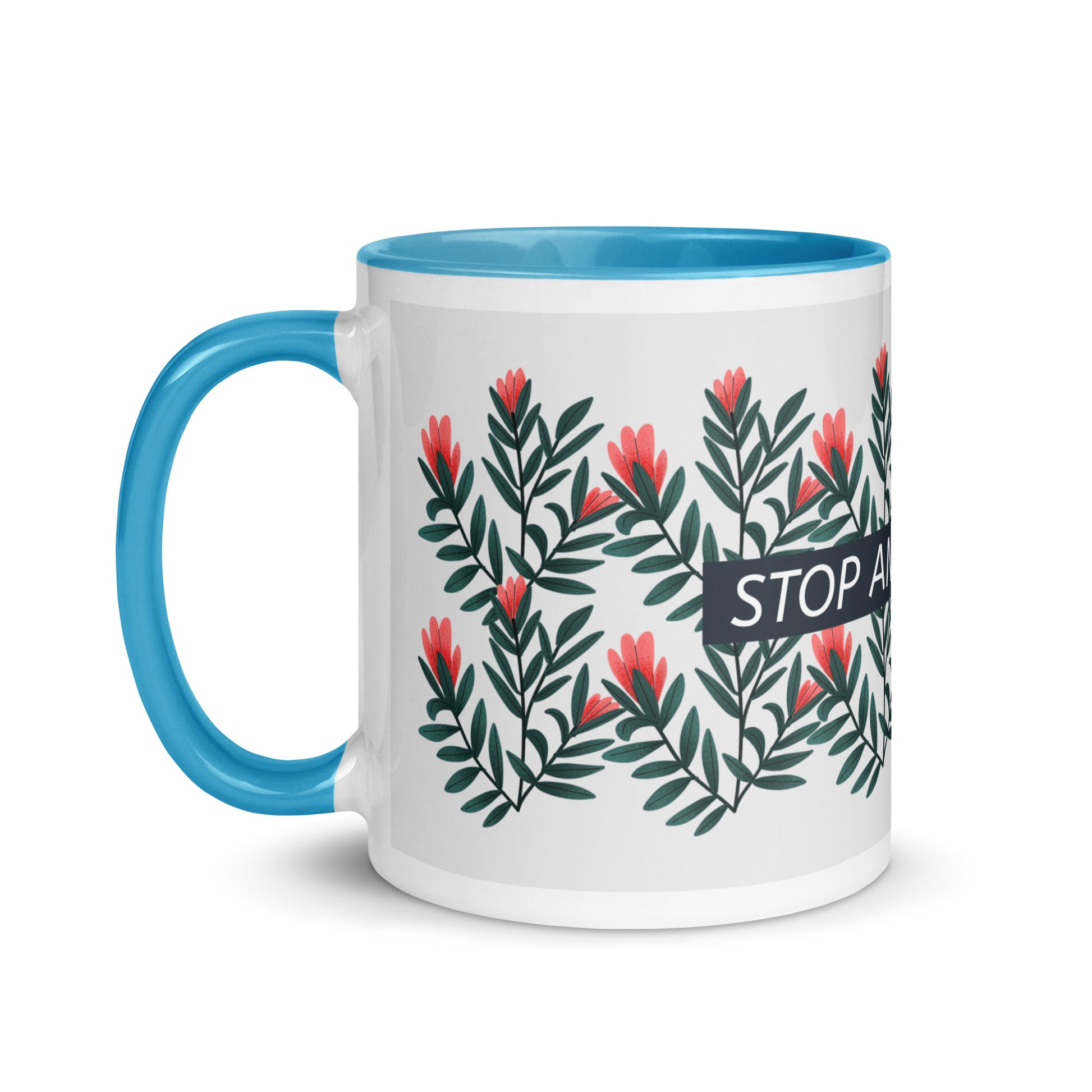 Flower Anthem | Antisemitism | White Mug With Color Inside