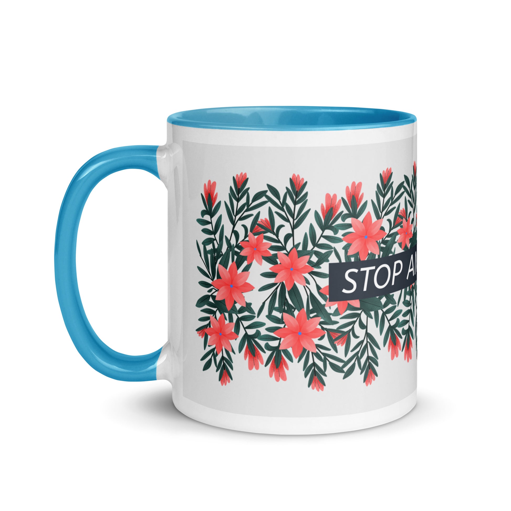 Flower Anthem | Antisemitism | White Mug With Color Inside