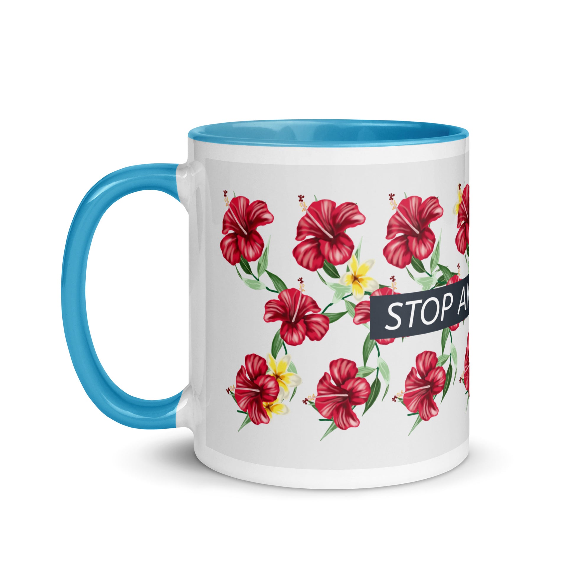 Flower Anthem | Antisemitism | White Mug With Color Inside