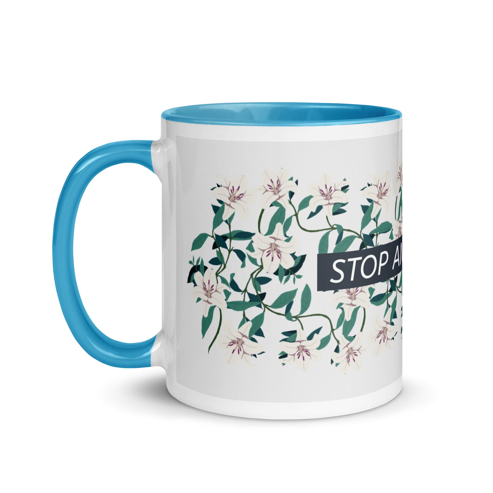 Flower Anthem | Antisemitism | White Mug With Color Inside