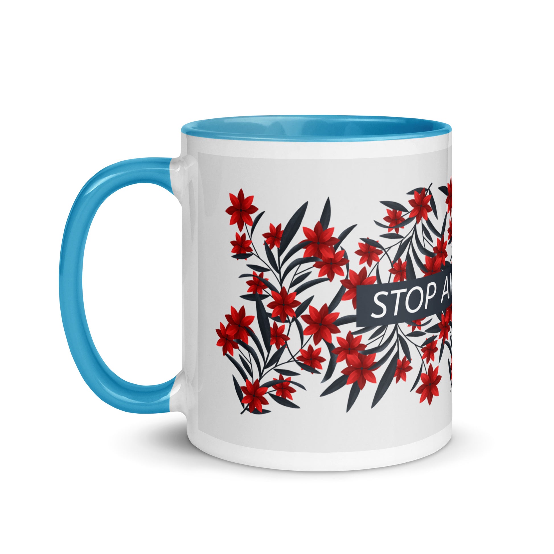 Flower Anthem | Antisemitism | White Mug With Color Inside