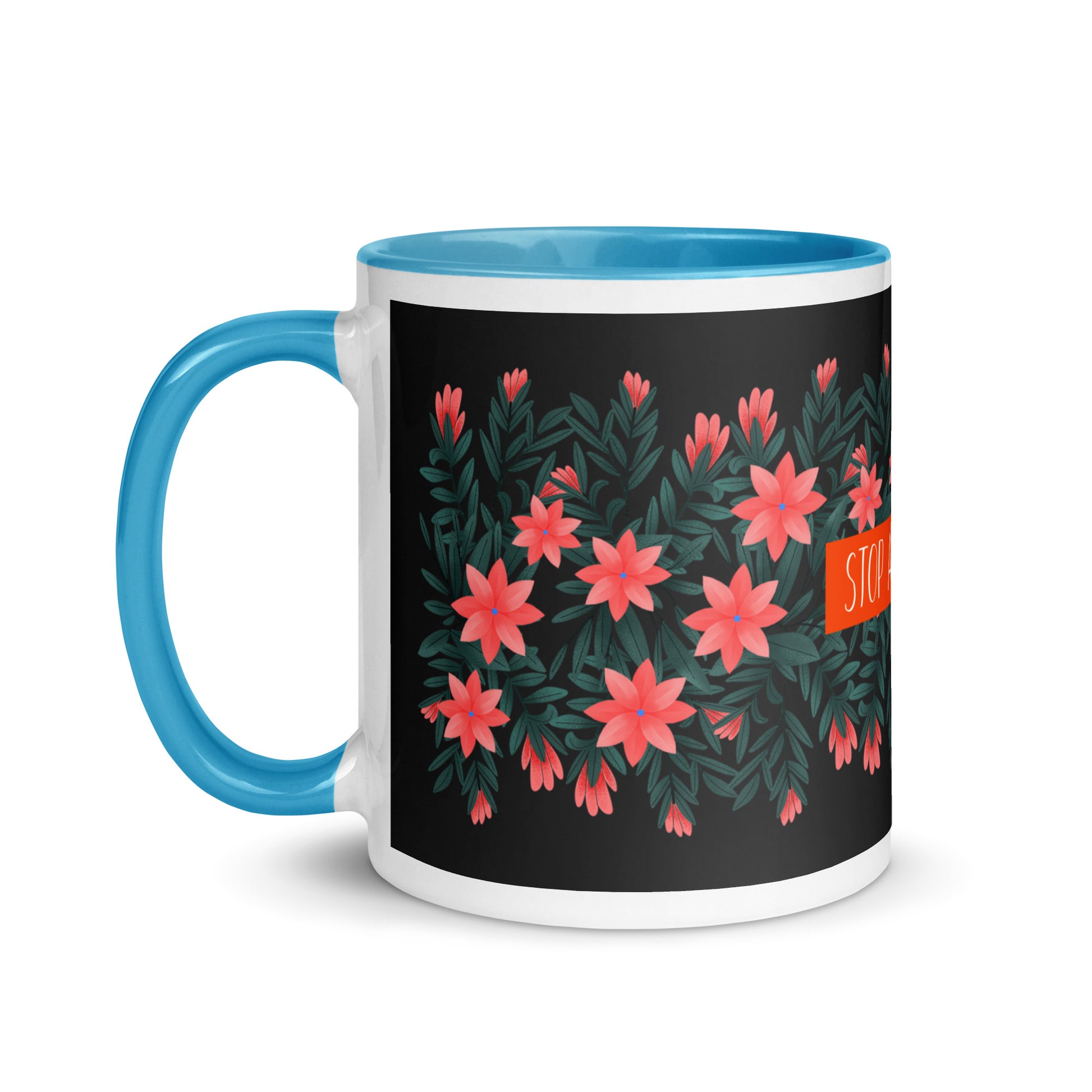 Flower Anthem | Antisemitism | White Mug With Color Inside