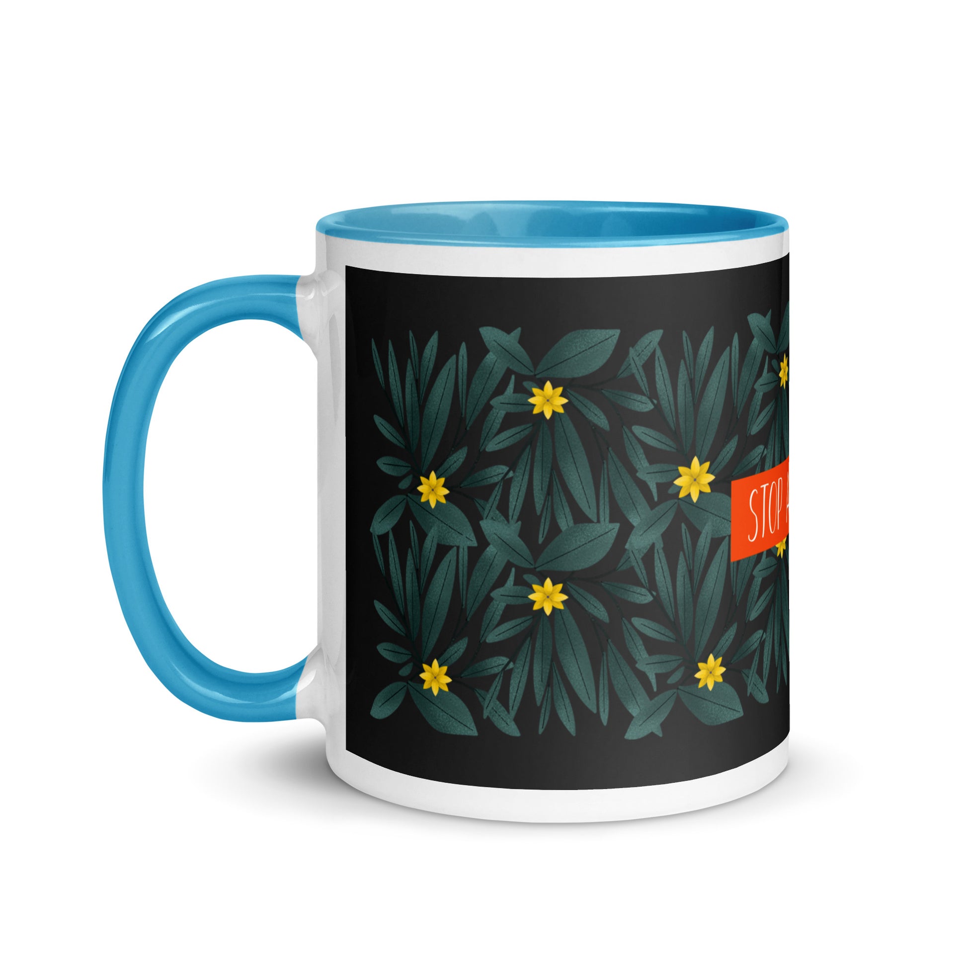 Flower Anthem | Antisemitism | White Mug With Color Inside