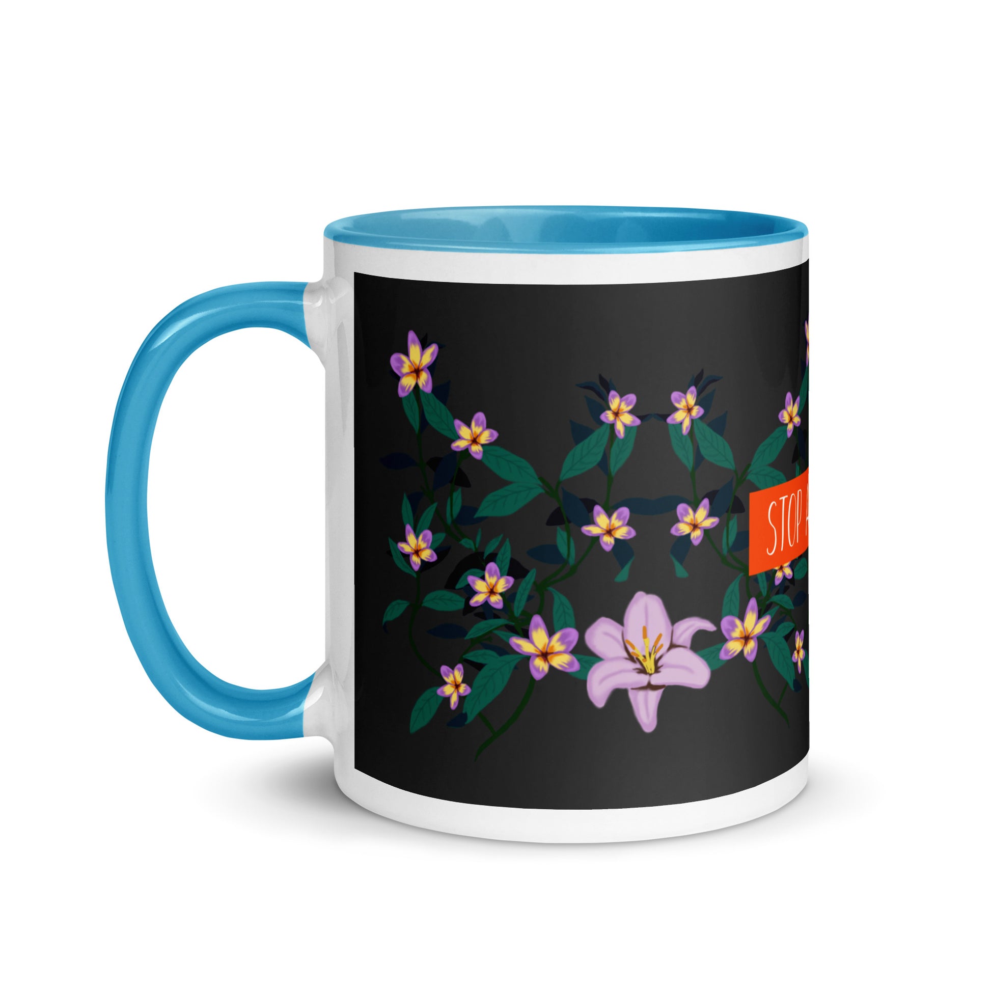 Flower Anthem | Antisemitism | White Mug With Color Inside