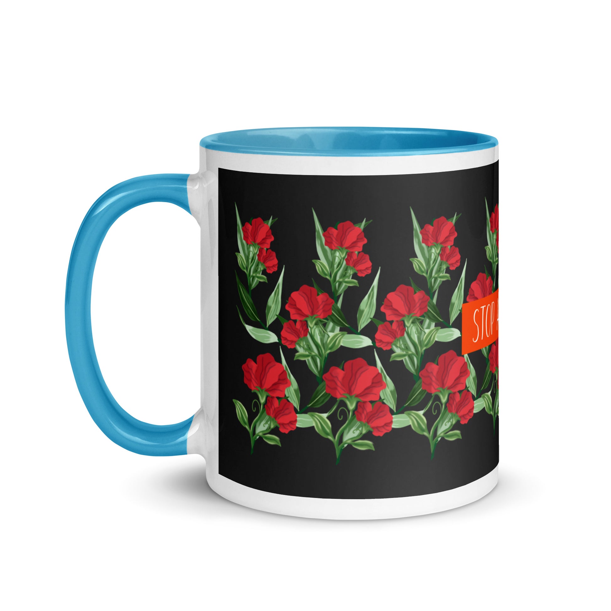 Flower Anthem | Antisemitism | White Mug With Color Inside
