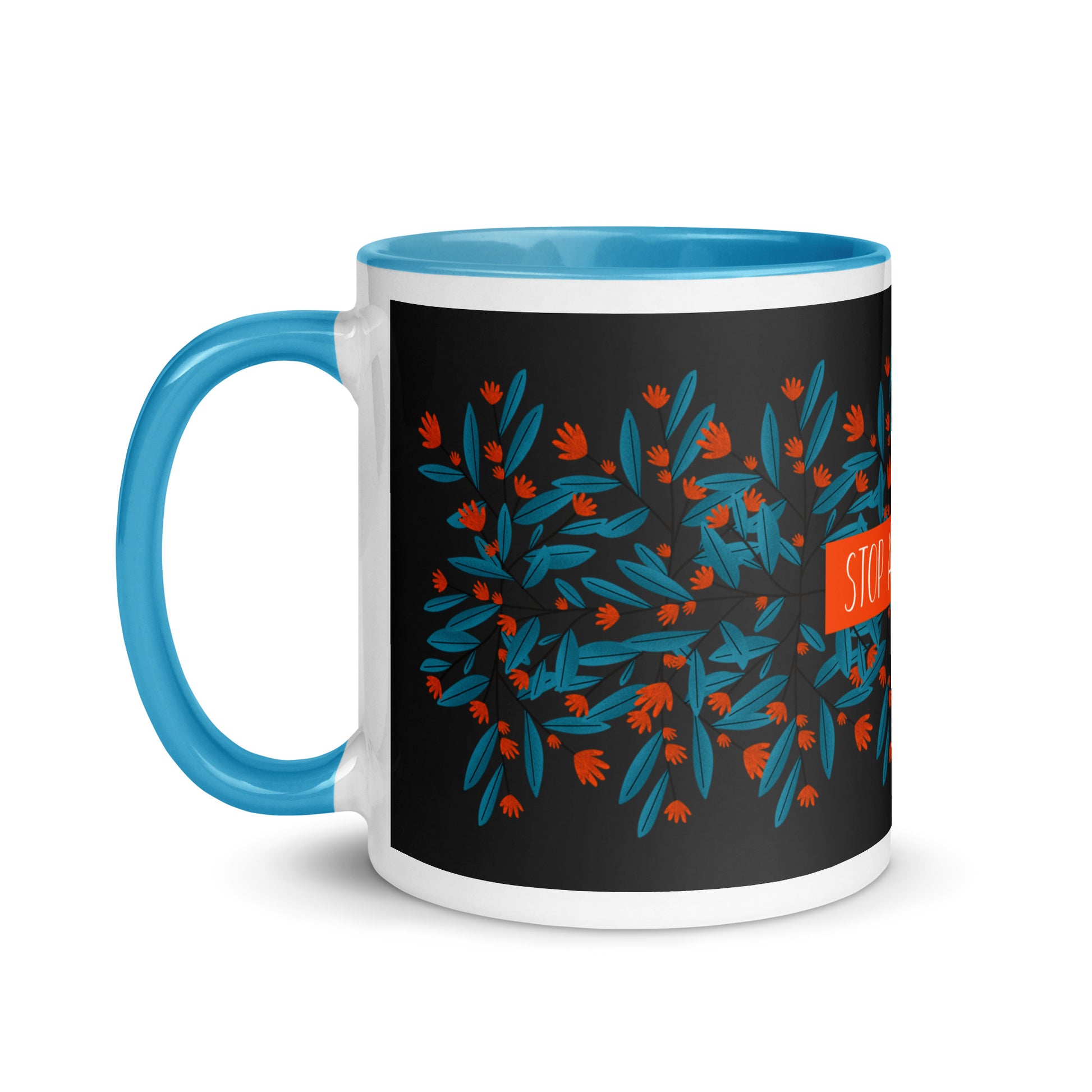 Flower Anthem | Antisemitism | White Mug With Color Inside