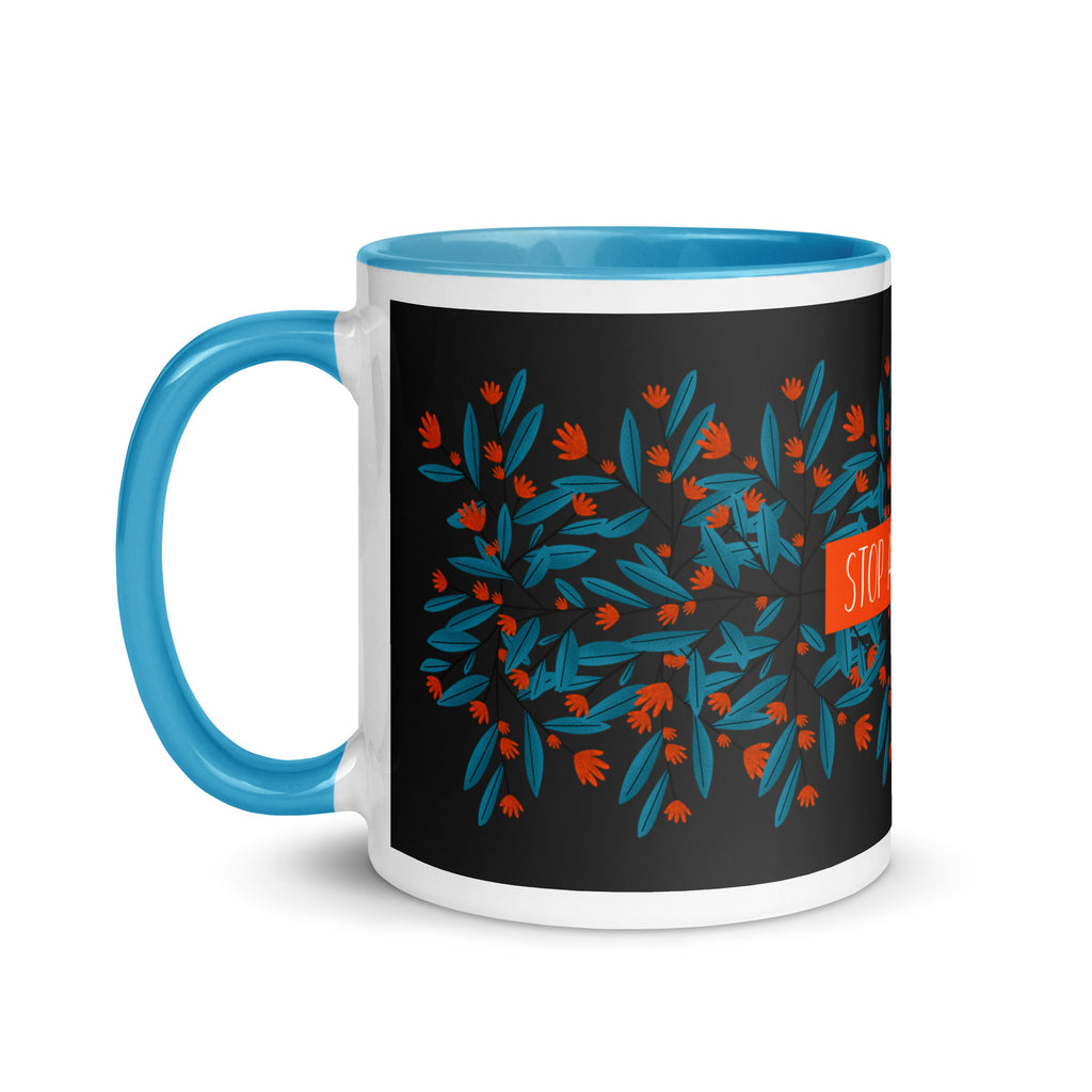 Flower Anthem | Antisemitism | White Mug With Color Inside