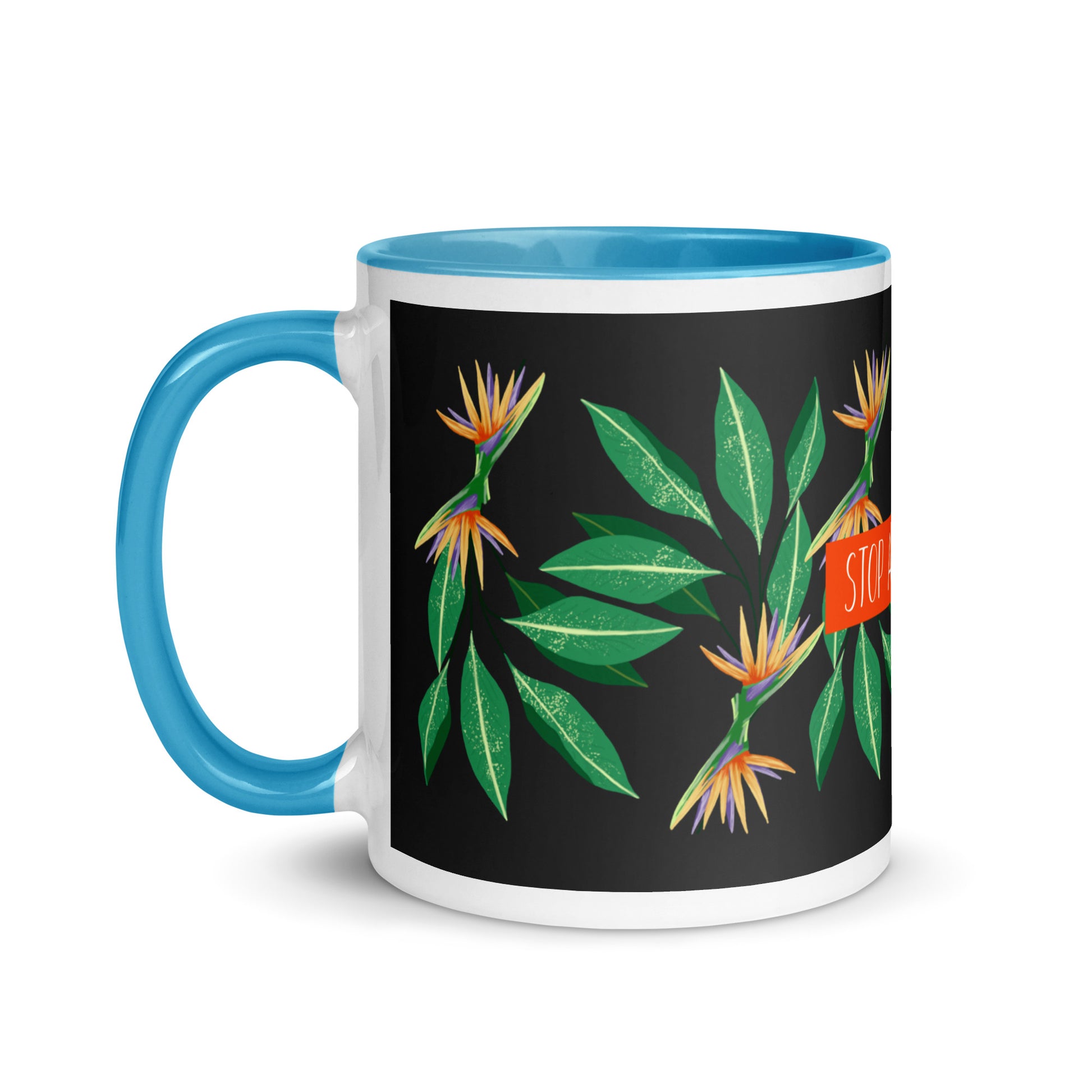 Flower Anthem | Antisemitism | White Mug With Color Inside