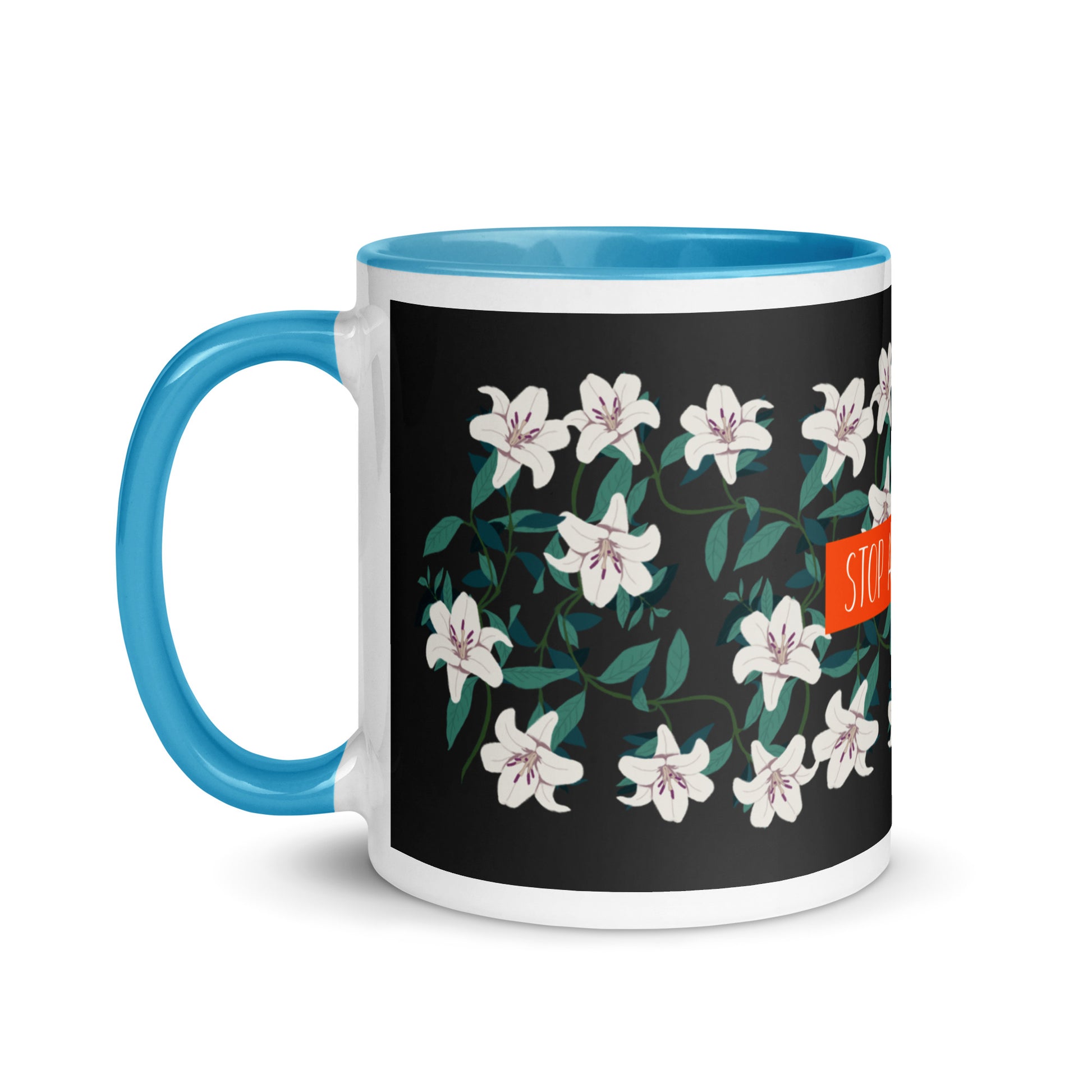 Flower Anthem | Antisemitism | White Mug With Color Inside