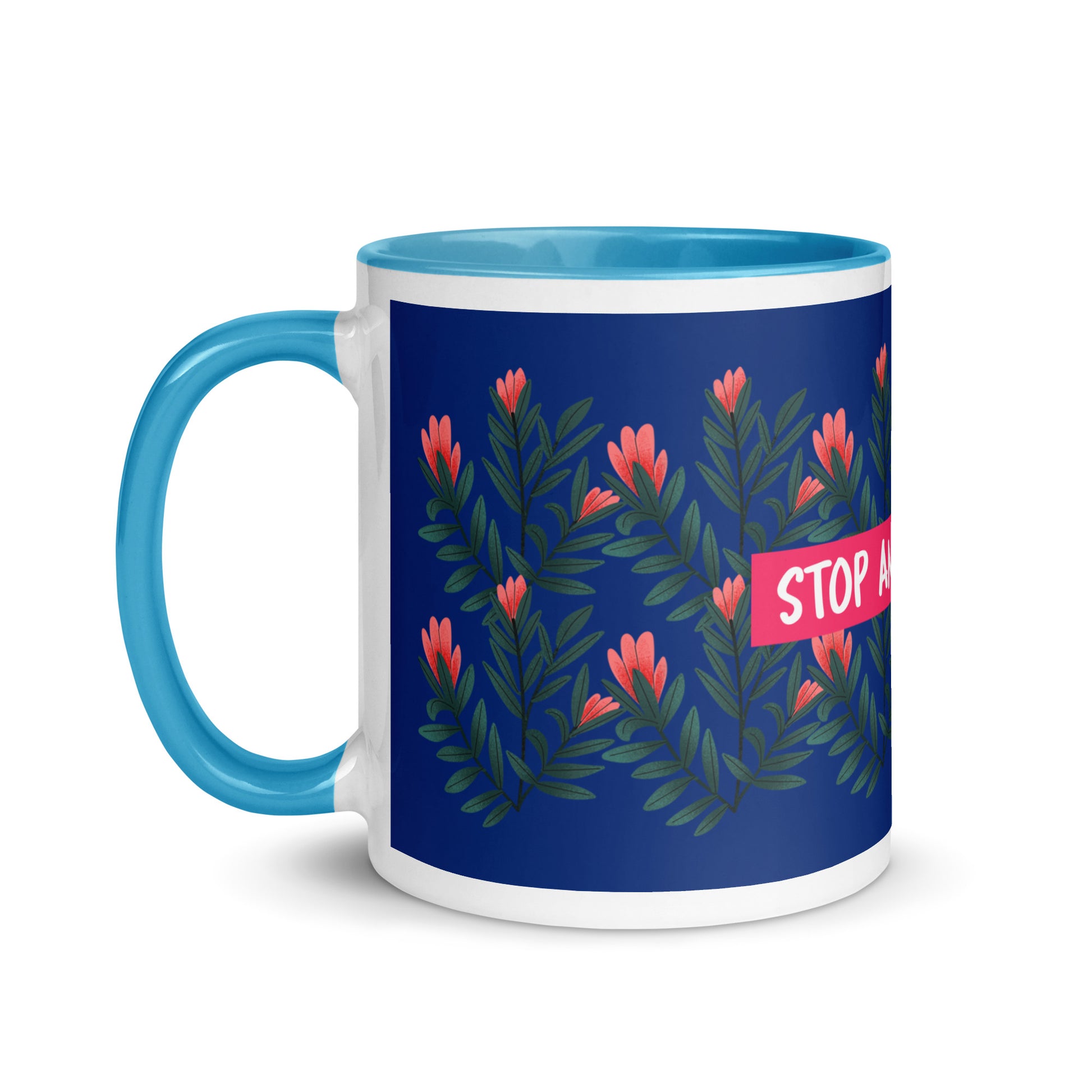 Flower Anthem | Antisemitism | White Mug With Color Inside