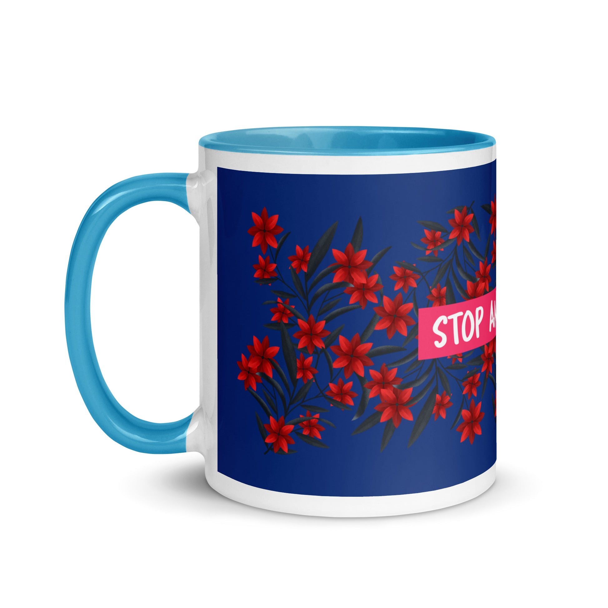 Flower Anthem | Antisemitism | White Mug With Color Inside