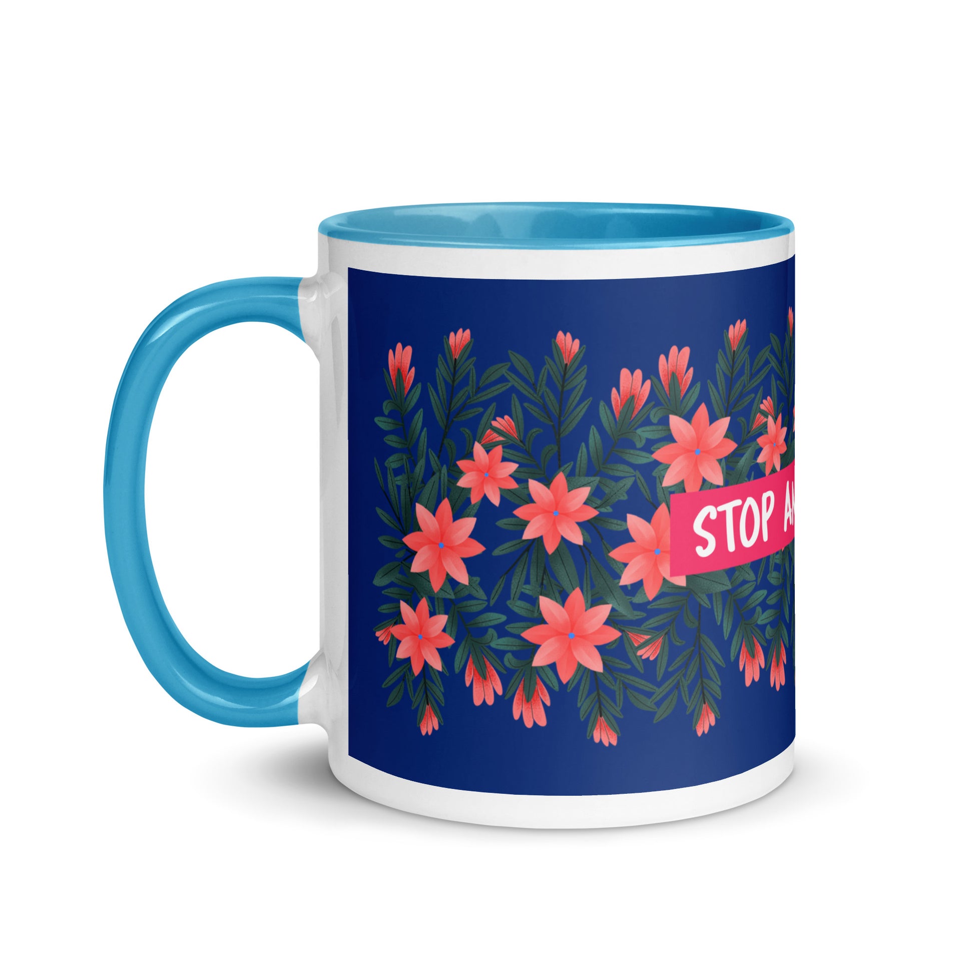 Flower Anthem | Antisemitism | White Mug With Color Inside