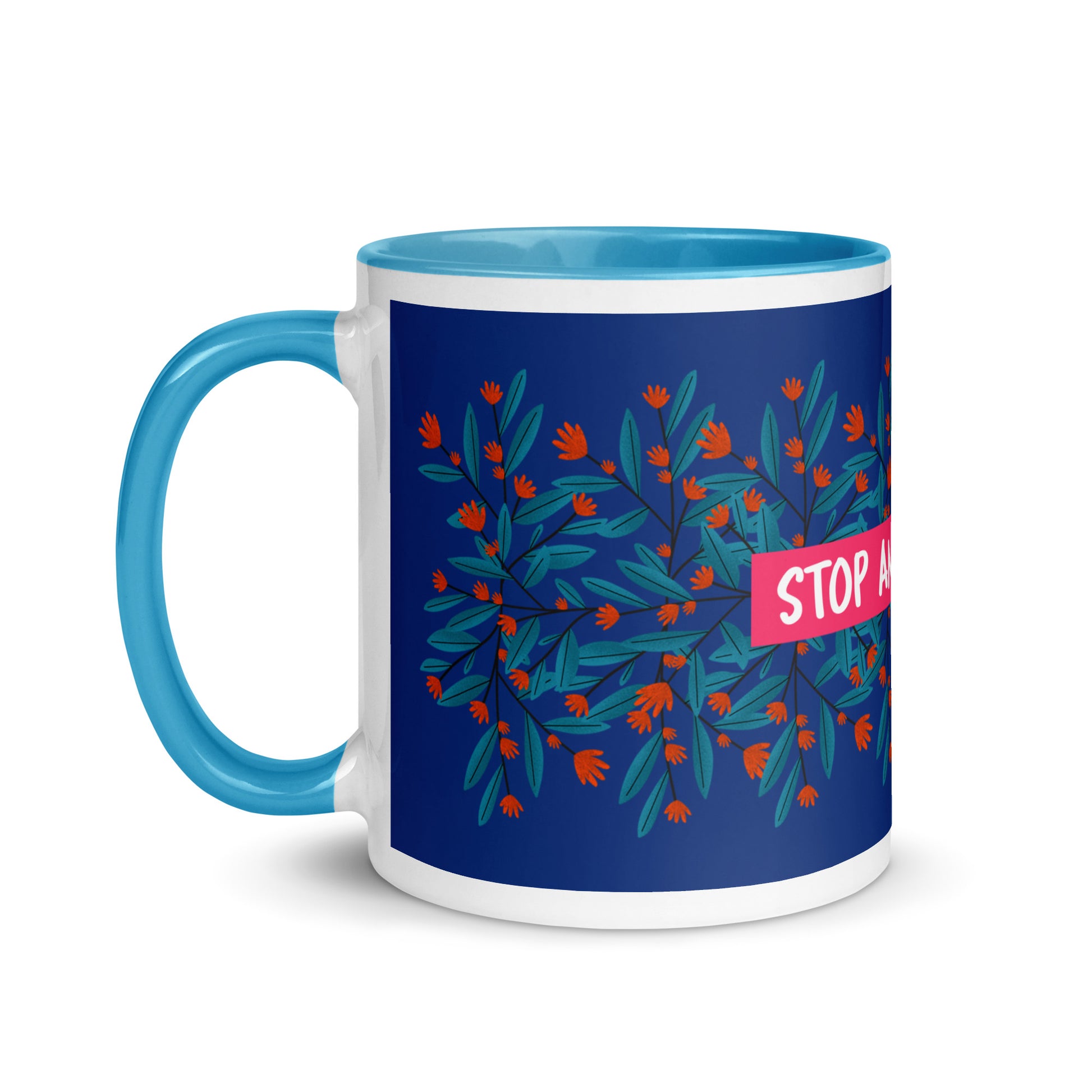Flower Anthem | Antisemitism | White Mug With Color Inside