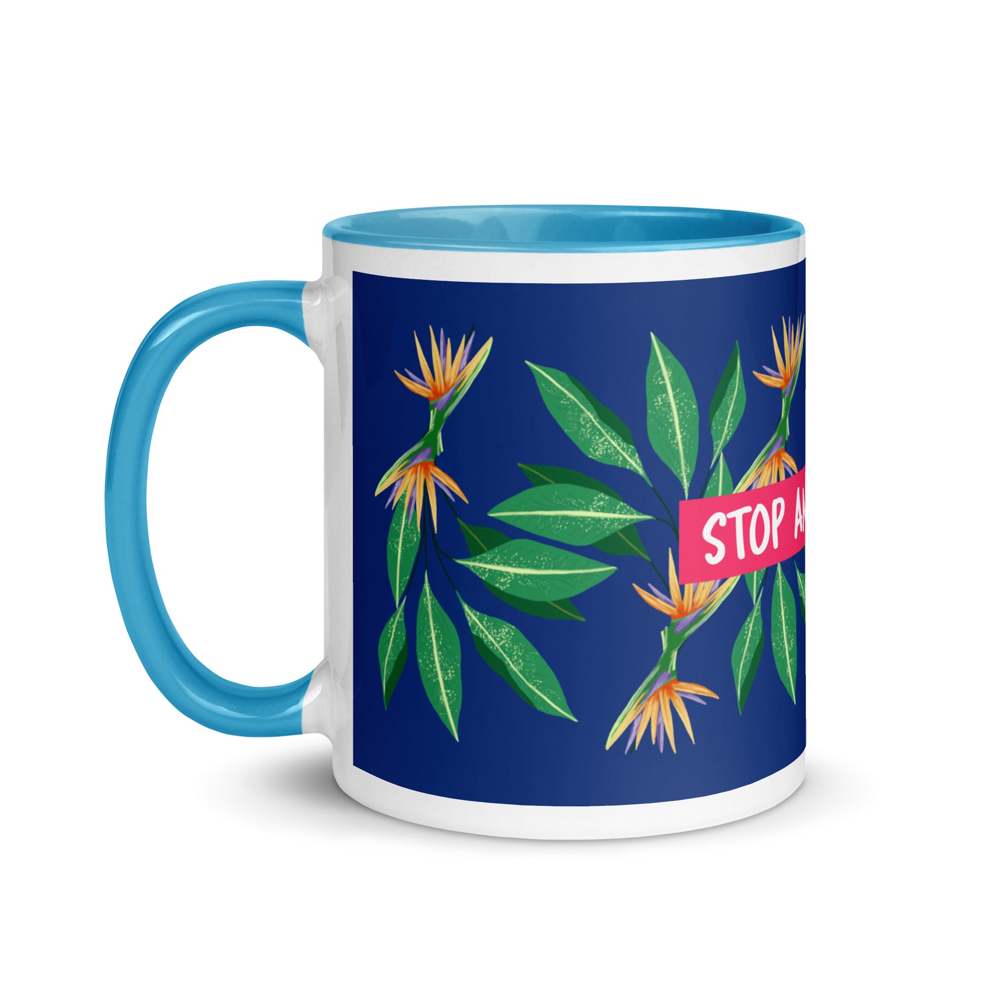 Flower Anthem | Antisemitism | White Mug With Color Inside