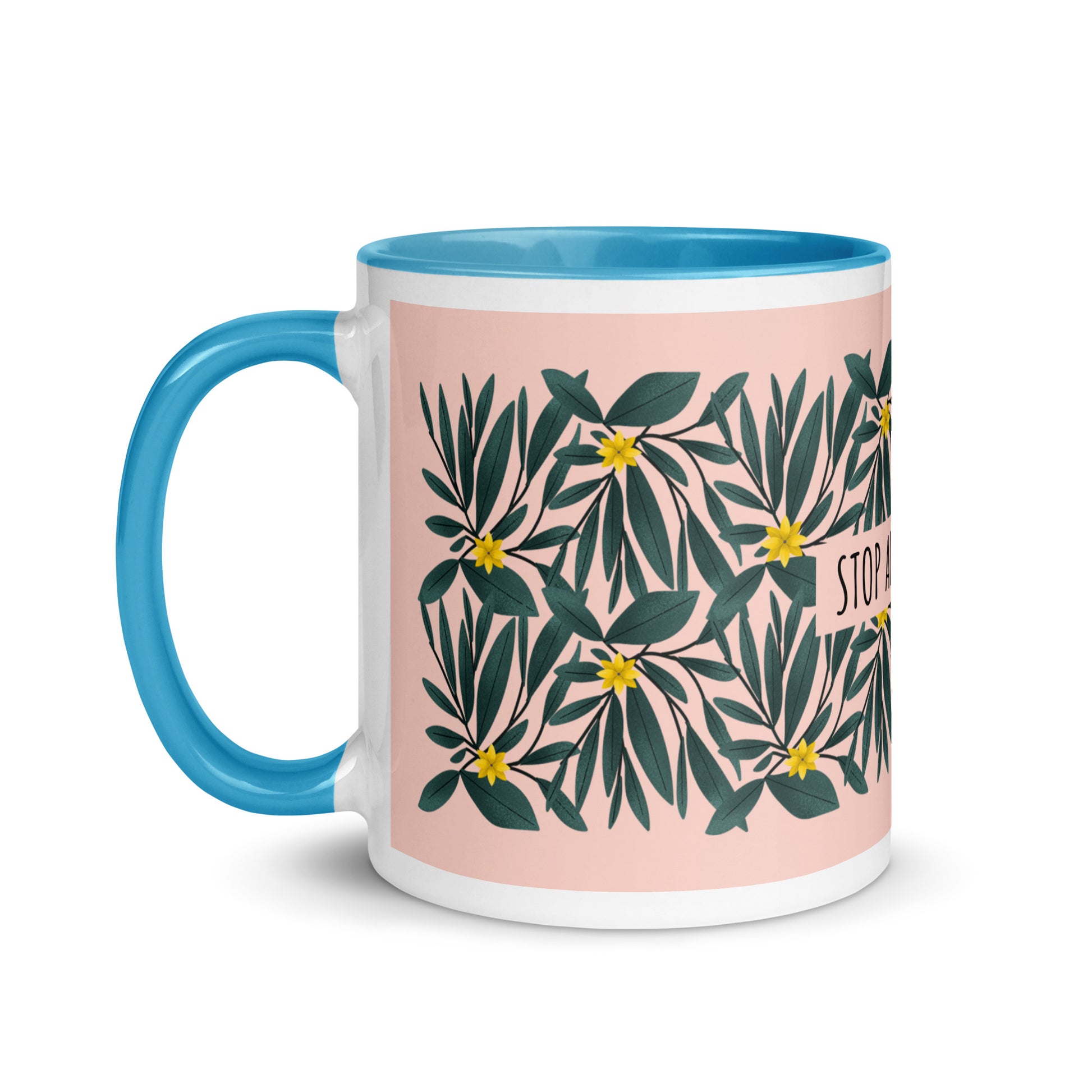 Flower Anthem | Antisemitism | White Mug With Color Inside