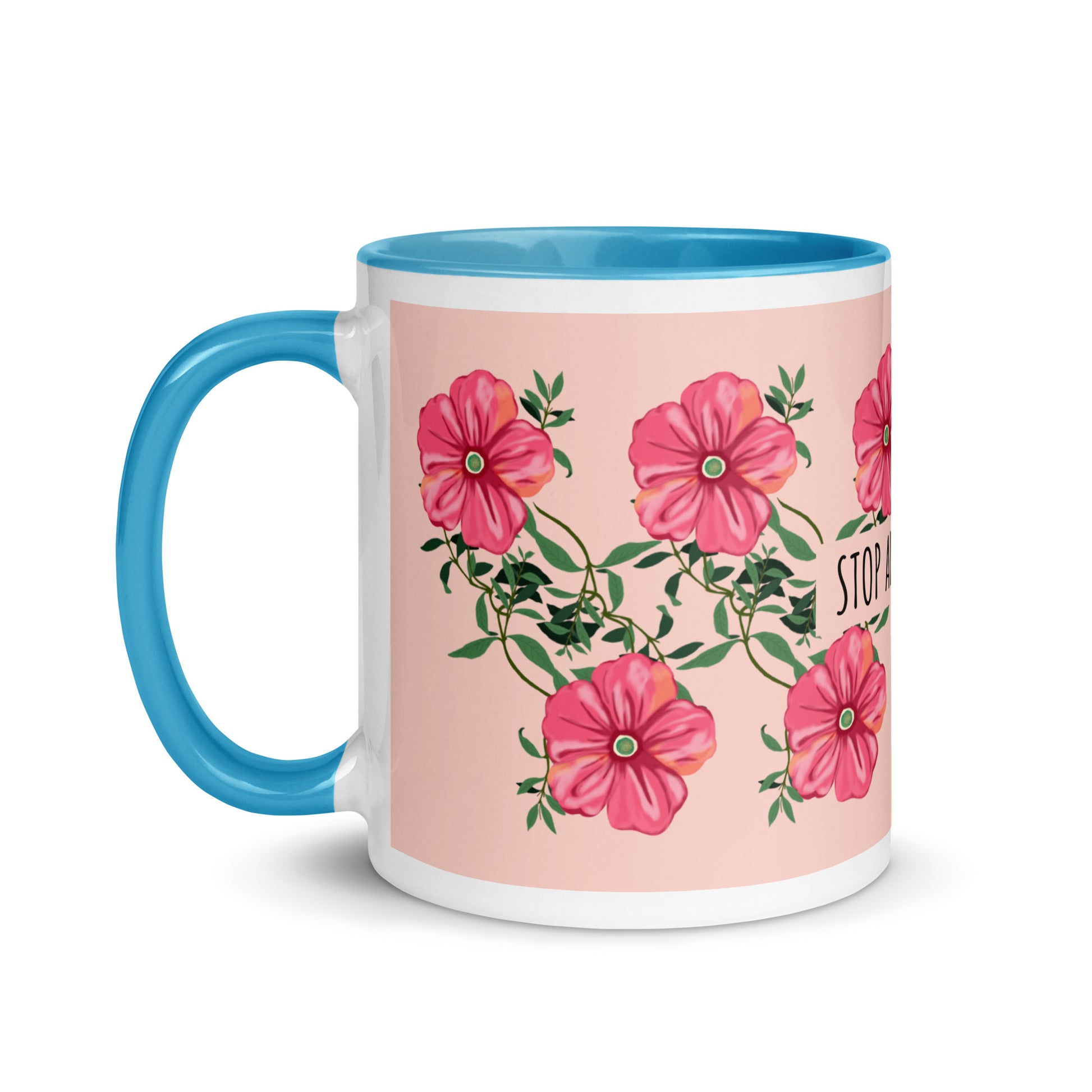 Flower Anthem | Antisemitism | White Mug With Color Inside