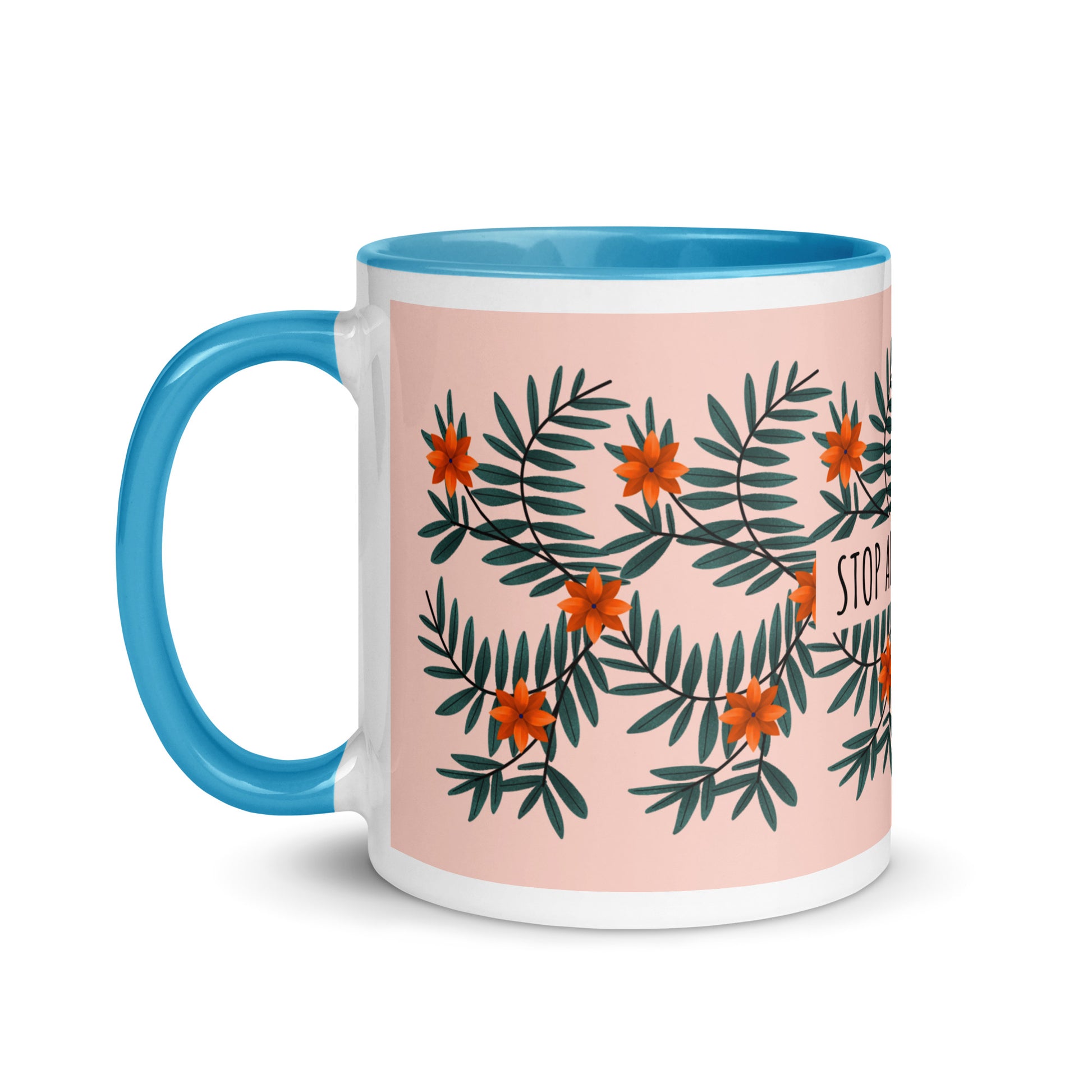 Flower Anthem | Antisemitism | White Mug With Color Inside