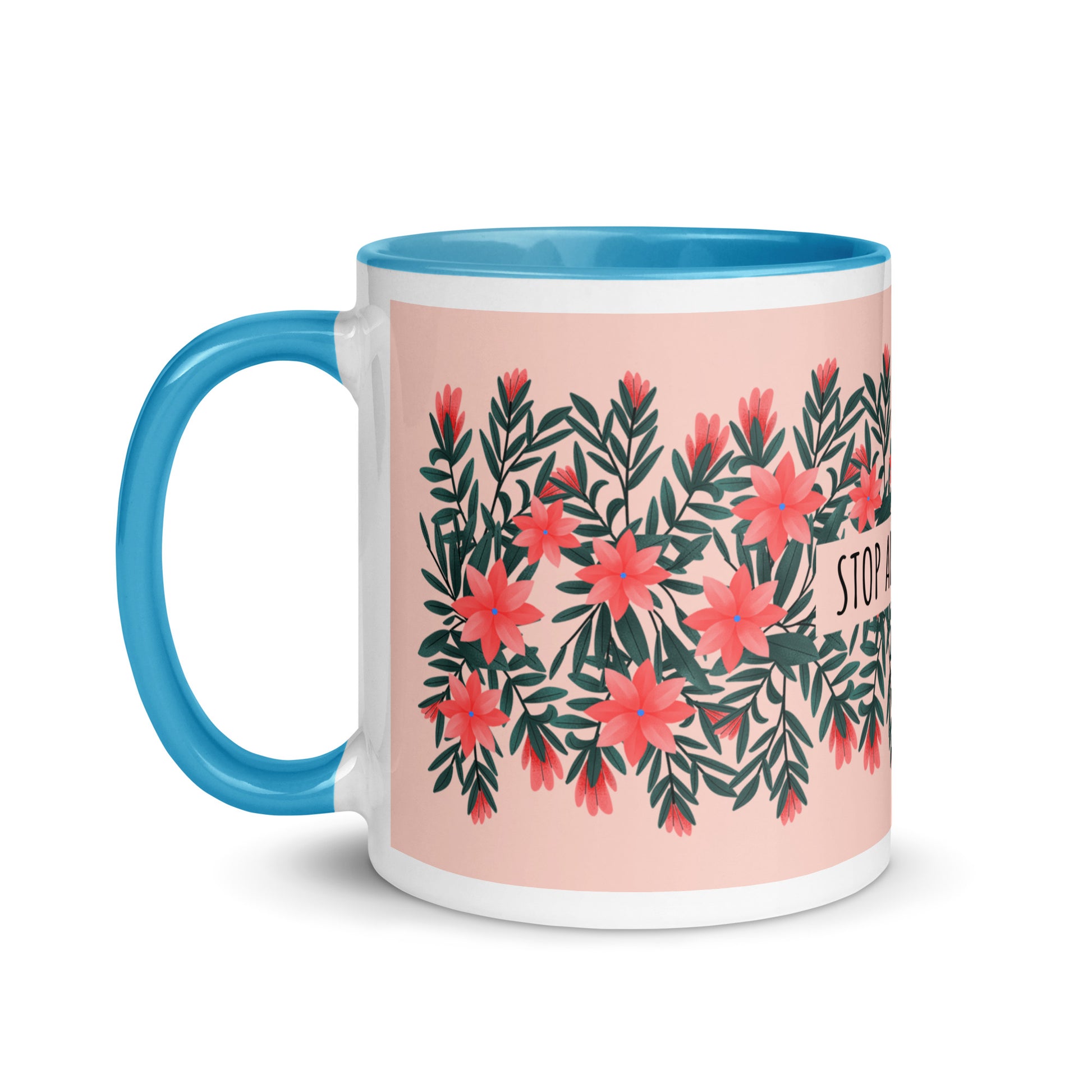 Flower Anthem | Antisemitism | White Mug With Color Inside