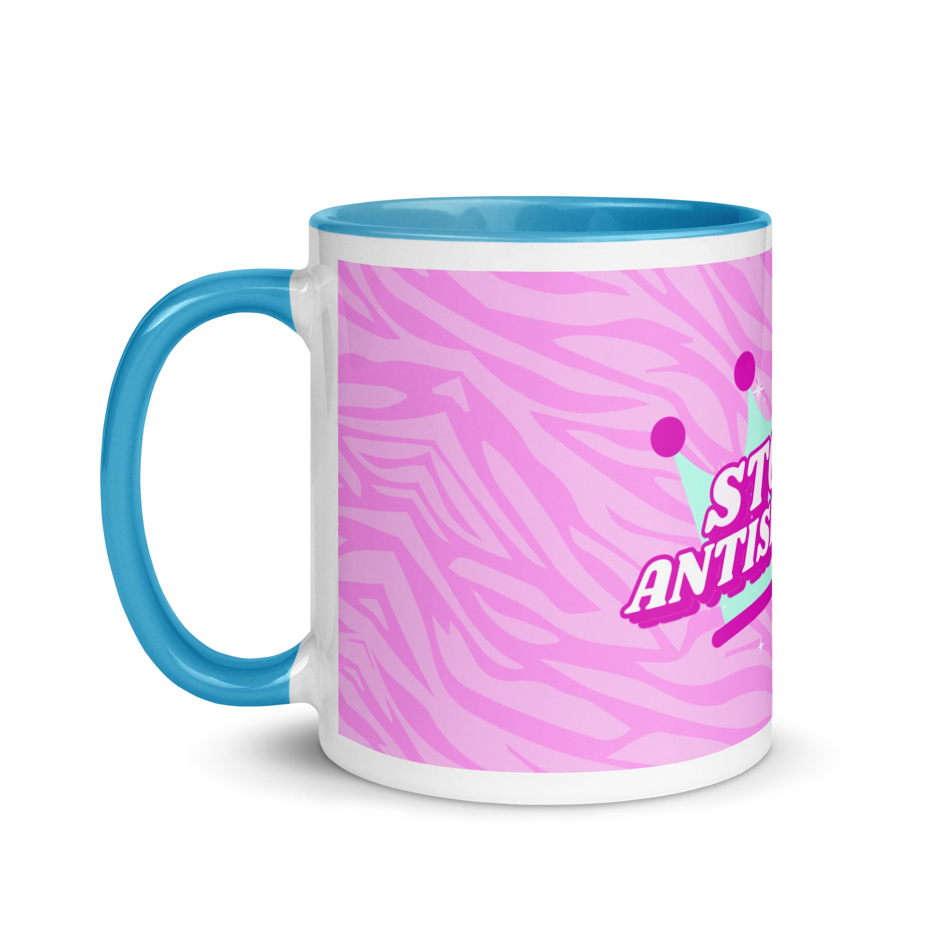 Pink Destiny | Antisemitism | White Mug With Color Inside